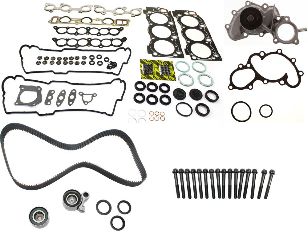AM TACOMA 95-01 TUNDRA 00-04 TIMING BELT KIT 4 pc kit w Cylinder Head Bolt Cylinder Head Gasket Water Pump SKU KIT 020718-03 OEM 291016-2522710-95271K1 BK271 B