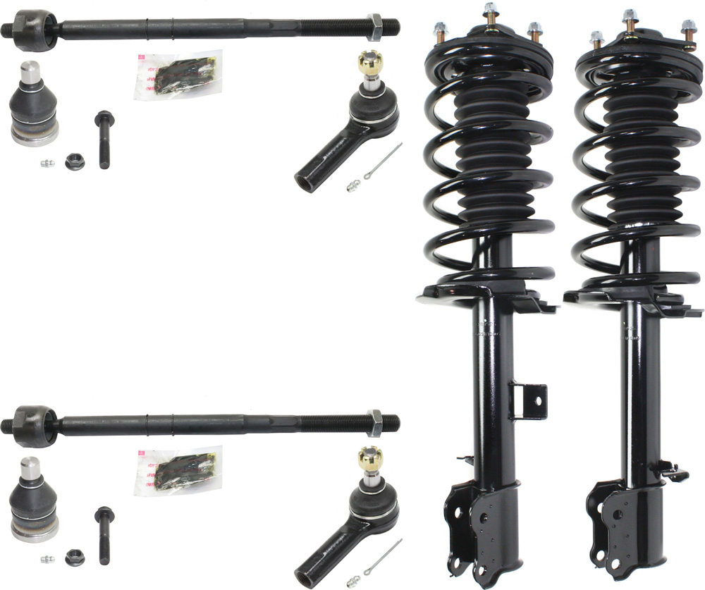 AM ESCAPE 01-07 FRONT SUSPENSION KIT RH AND LH 8 pc Kit with Ball Joints Loaded Struts and Tie Rod Ends SKU KIT 020718-08 OEM 104331-2601555-5051293-2L8Z307