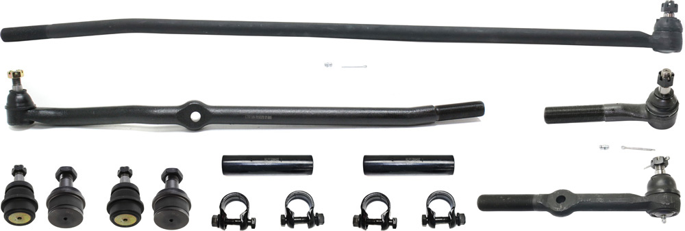 AM RAM 1500-94-97 FRONT SUSPENSION KIT RH AND LH 10 pc kit with Tie Rod Adjusting Sleeves Ball Joints and Tie Rod Ends SKU KIT 020718-19 OEM 10-253-288-001-288-000-000-000-000