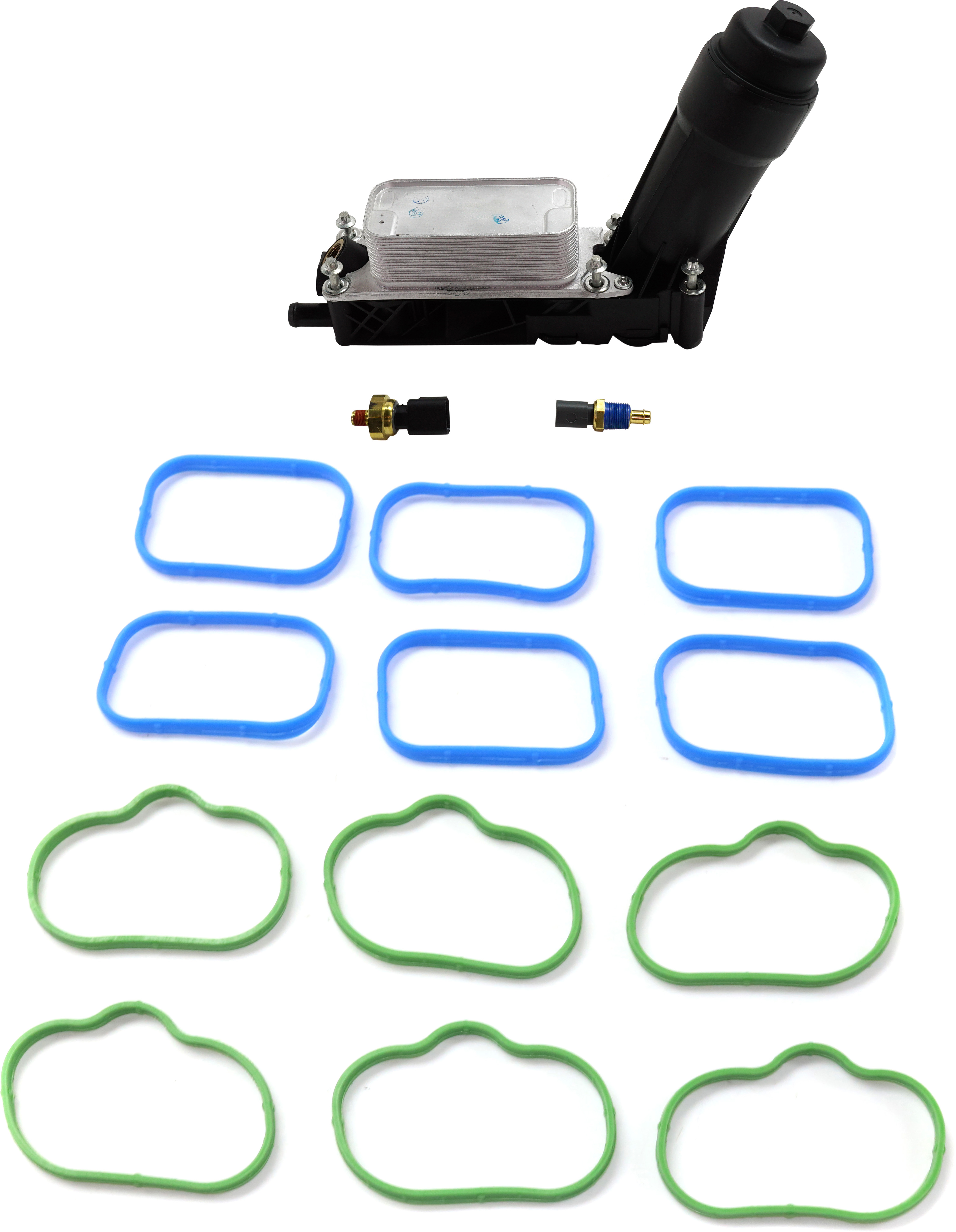 AM DURANGO GRAND CARAVAN 11-13 JOURNEY 12-13 OIL FILTER HOUSING 6 Cyl 3.6L Engine w Upper and Lower Intake Plenum Gasket Set SKU KIT 020720-01 OEM 05184294AE 5184331AC 5184562AC