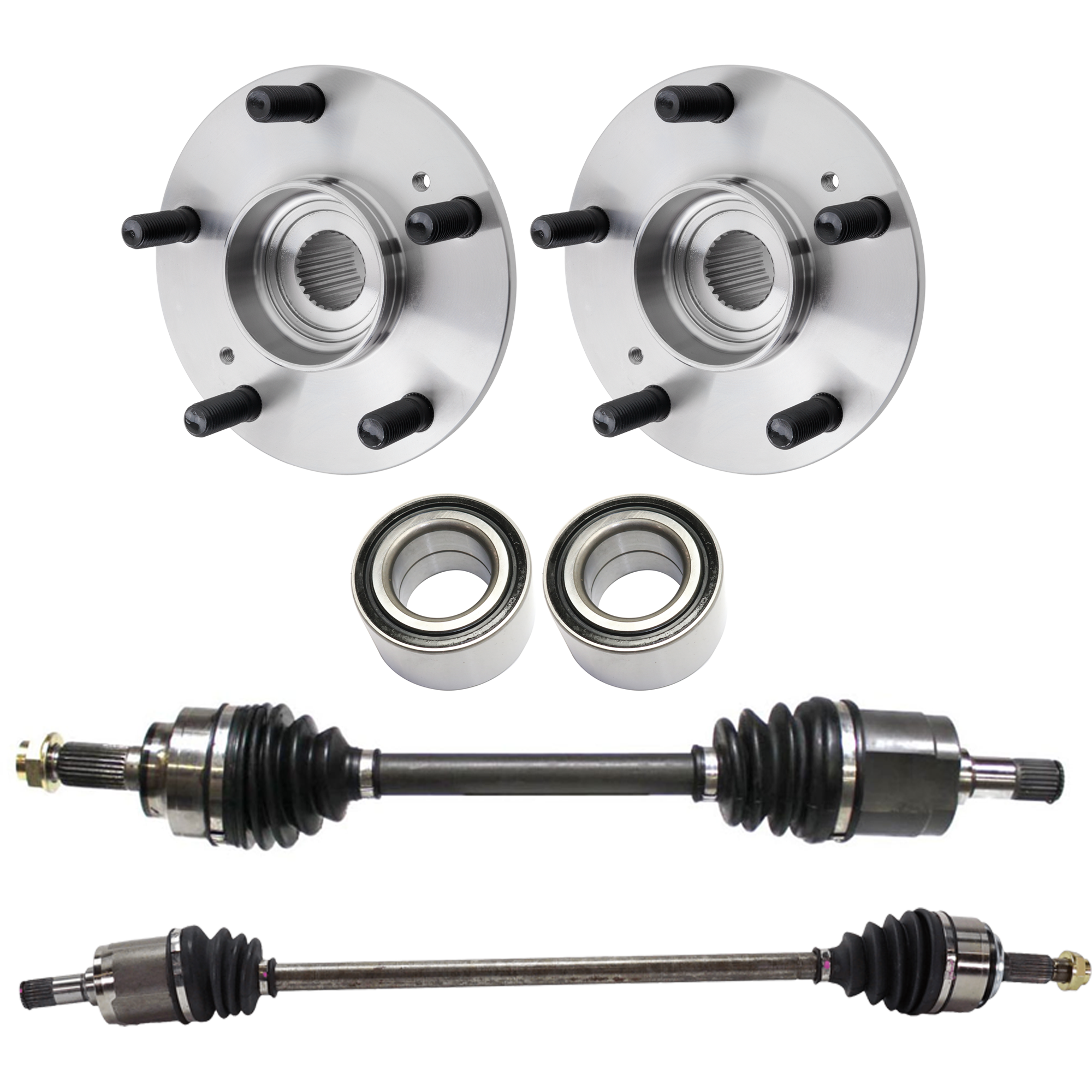 AM CIVIC 06-11 FRONT CV AXLE ASSEMBLY RH AND LH 6 pc kit Includes Wheel Bearing and Wheel Hub SKU KIT 020725 C106 OEM 44600SNAA00