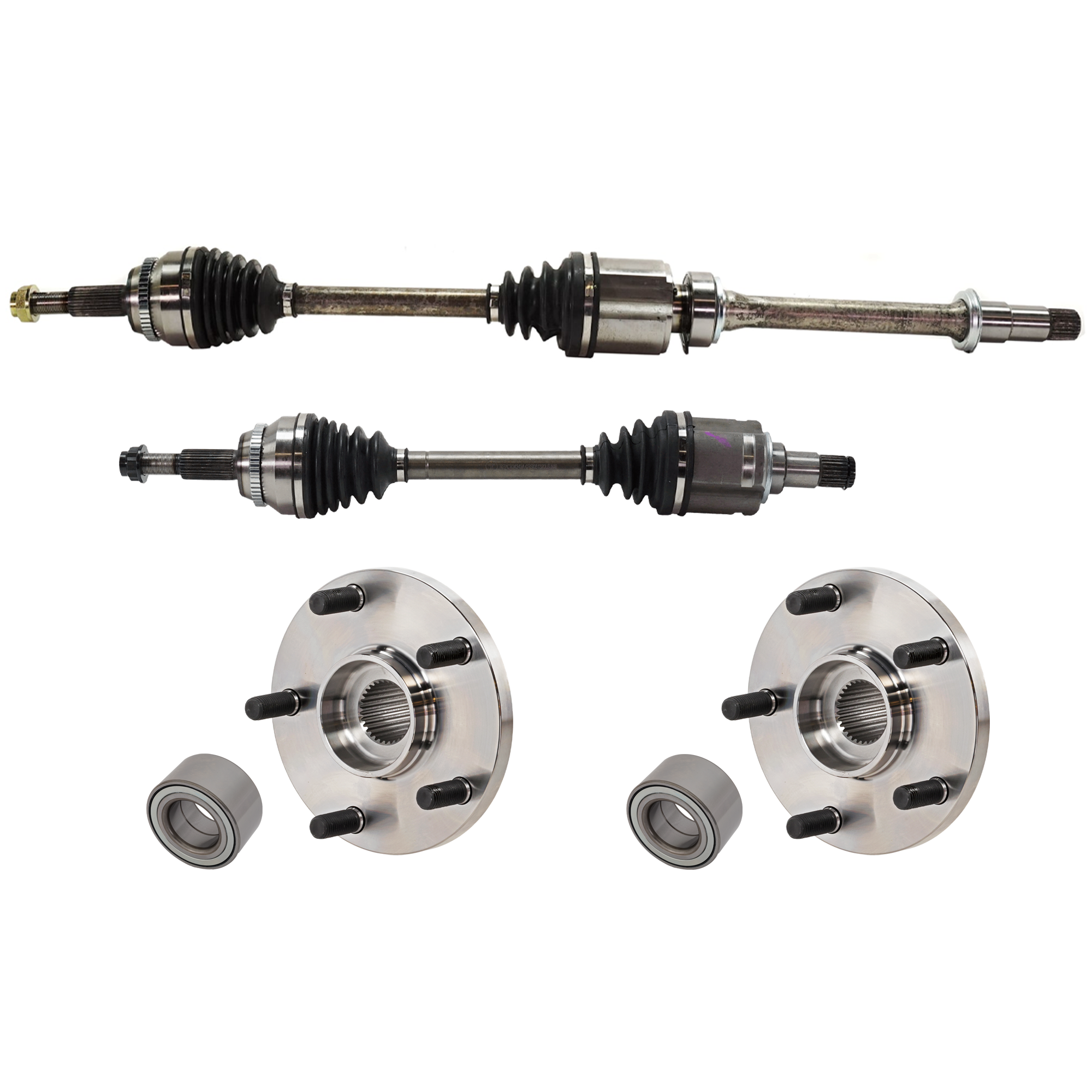 AM AVALON 13-18 FRONT CV AXLE ASSEMBLY RH AND LH 6 pc kit Includes Wheel Bearing and Wheel Hub SKU KIT 020725 C107 OEM 4350208010-435020E030-43502AA0
