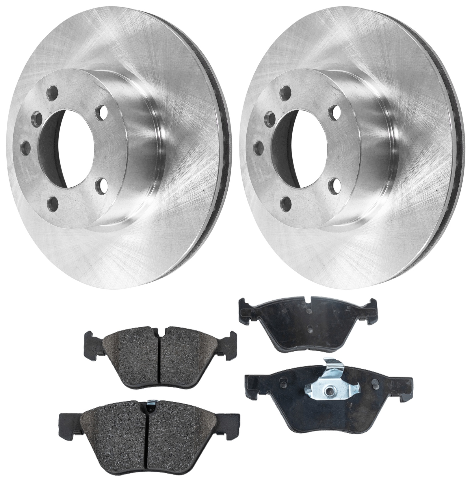AM 128I 08-11 FRONT AND REAR BRAKE DISC AND PAD KIT 4 pc kit SKU KIT 020725 C17 OEM 34116764643-34116772669-341168