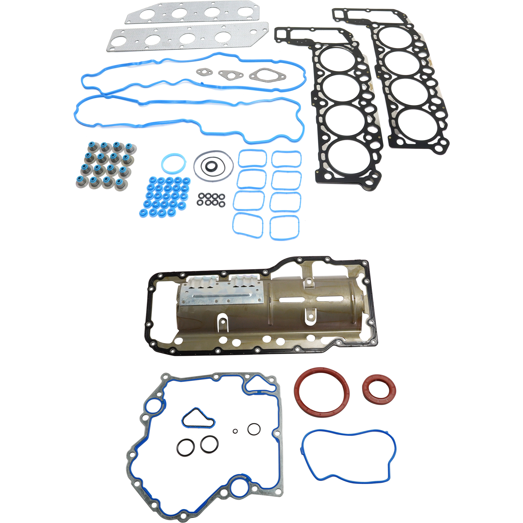 AM 1500-11-13 CYLINDER HEAD GASKET 2 pc kit Includes Lower Engine Gasket Set SKU KIT 020725 C18 OEM 953613-953506 CS54237-08101170