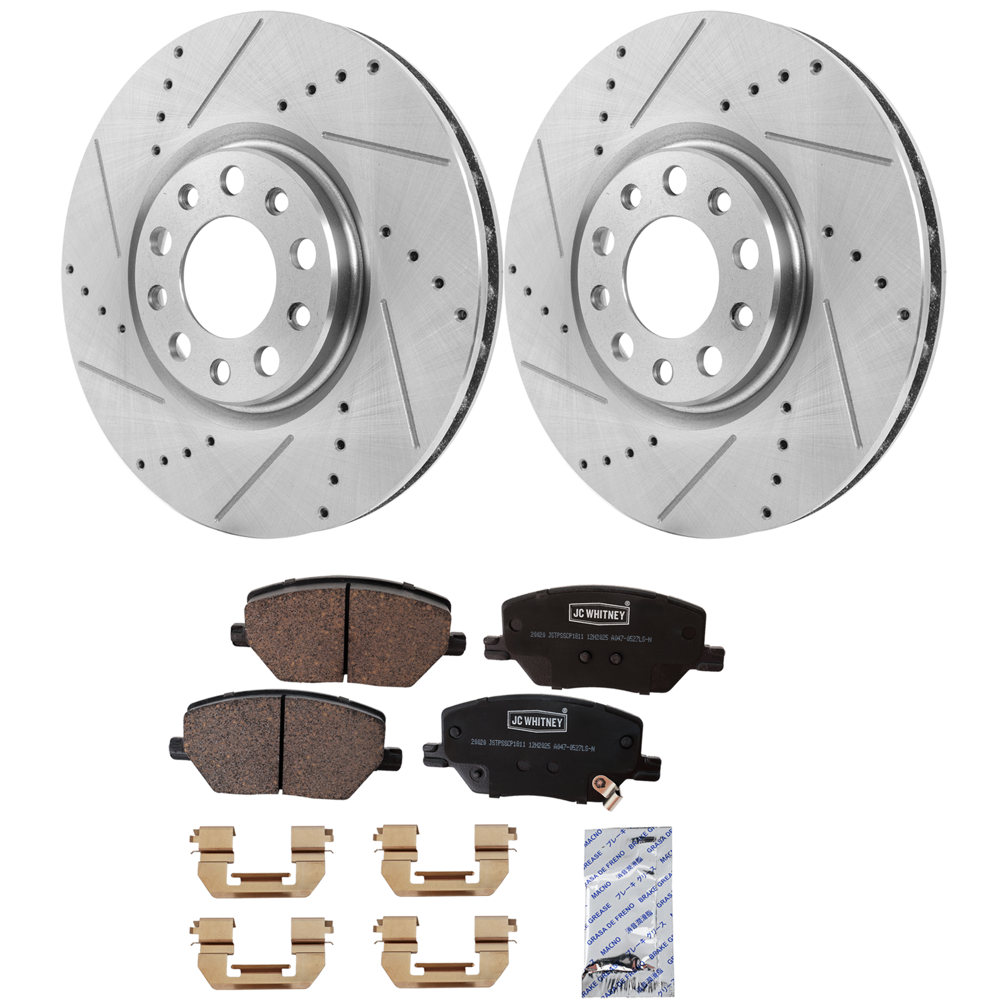 AM 500X 16-21 FRONT AND REAR BRAKE DISC AND PAD KIT 4 Wheel Set SKU KIT 020725 C20 OEM 43183-850311-60039025-780995R