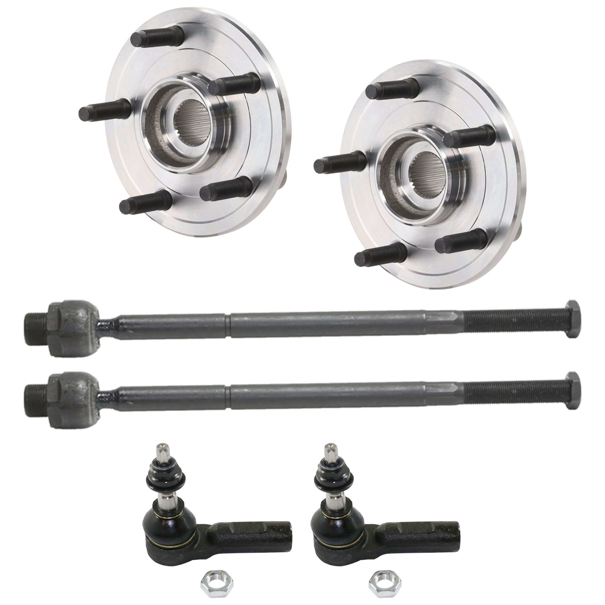 AM RAM 1500-06-08 FRONT HUB ASSEMBLY RH AND LH 6 pc kit Includes Tie Rod End SKU KIT 020725 C24 OEM 2695645-4051227-45A2236-553663