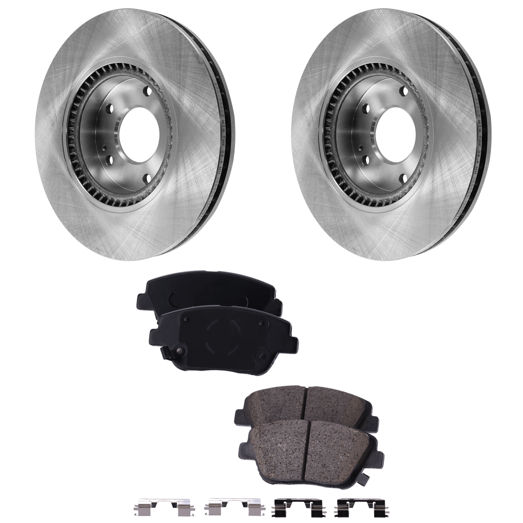 AM OPTIMA 11-16 FRONT BRAKE DISC AND PAD KIT 2 Wheel Set SKU KIT 020725 C37 OEM 517123K100-581013QA10-581013QA
