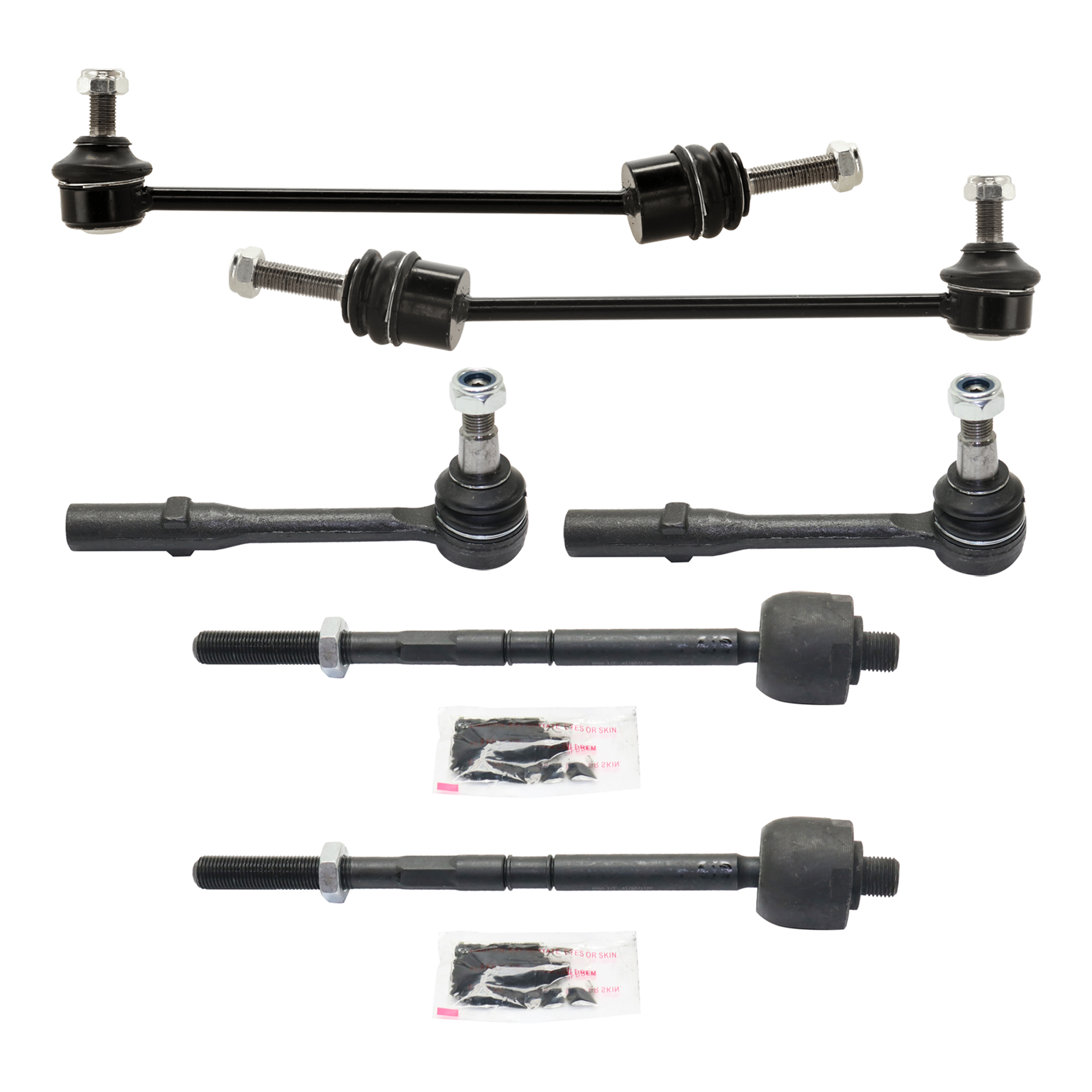 AM S400-10-13 FRONT TIE ROD RH AND LH 6 pc kit Includes Sway Bar Link SKU KIT 020725 C87 OEM 2213200289-2213200189