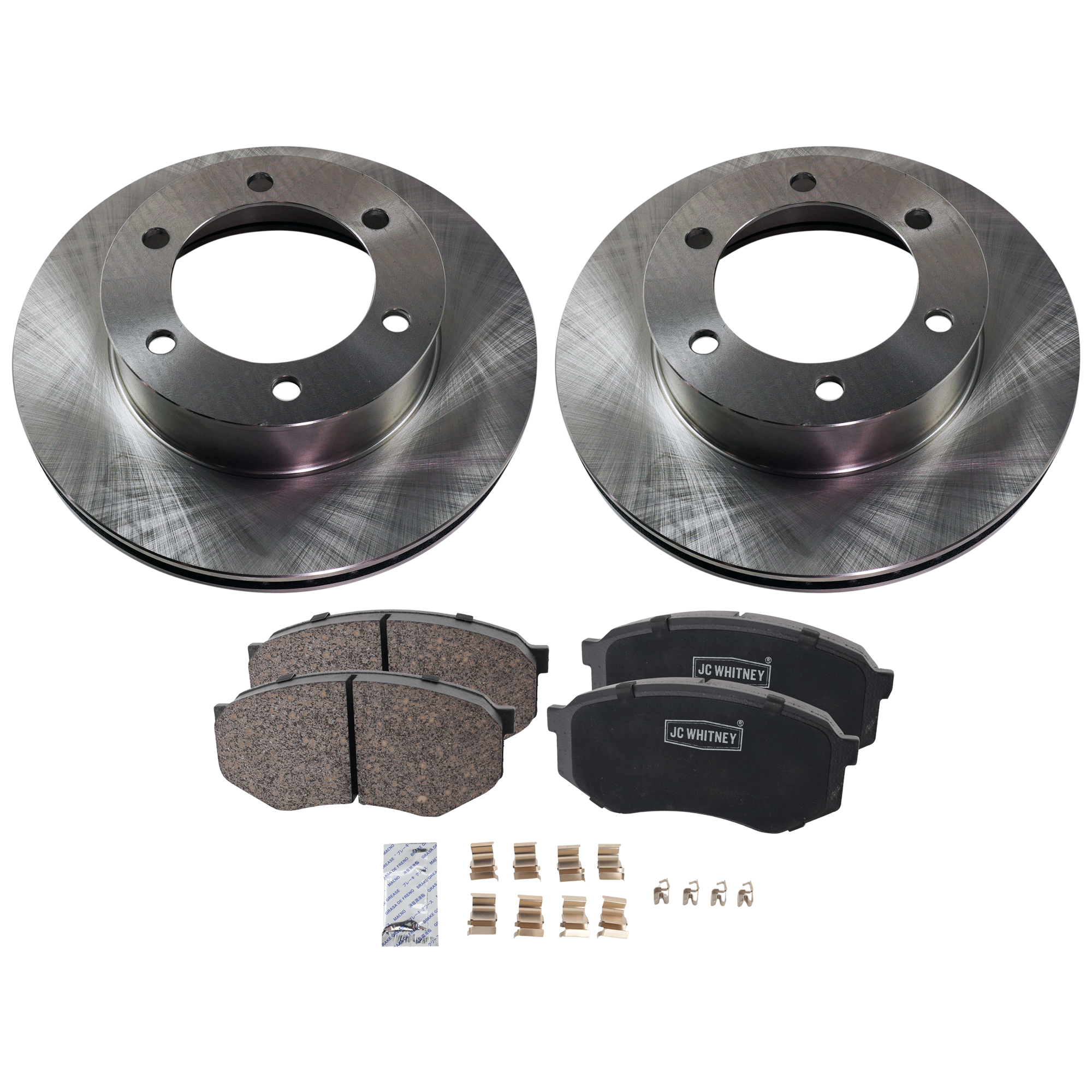 AM TACOMA 98-04 FRONT BRAKE DISC AND PAD KIT 2 Wheel Set SKU KIT 020823-06 OEM 4351235310-4351204020-04491222