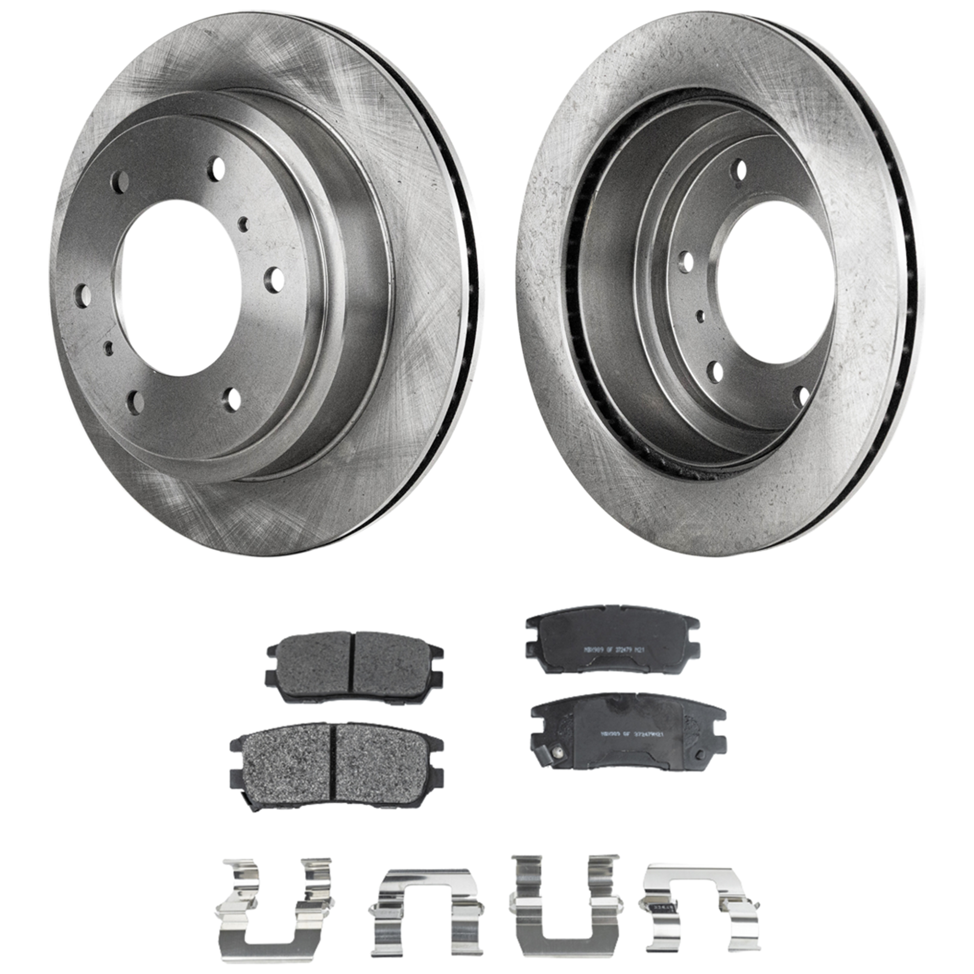 AM MONTERO 00-00 REAR BRAKE DISC AND PAD KIT 4 pc kit SKU KIT 020823-21 OEM MR418067 MB858463 MR129579 MR3