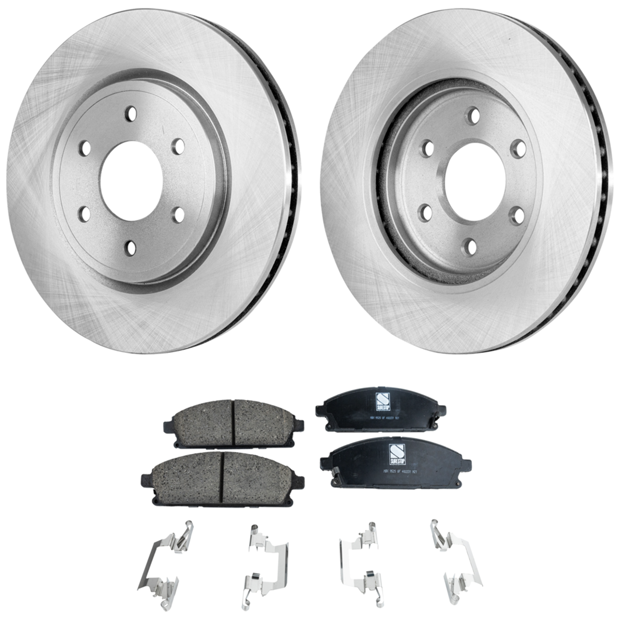 AM PATHFINDER 04-04 FRONT BRAKE DISC AND PAD KIT 4 pc Kit SKU KIT 020823-23 OEM 40206EB300-40206EA00A 402069BE
