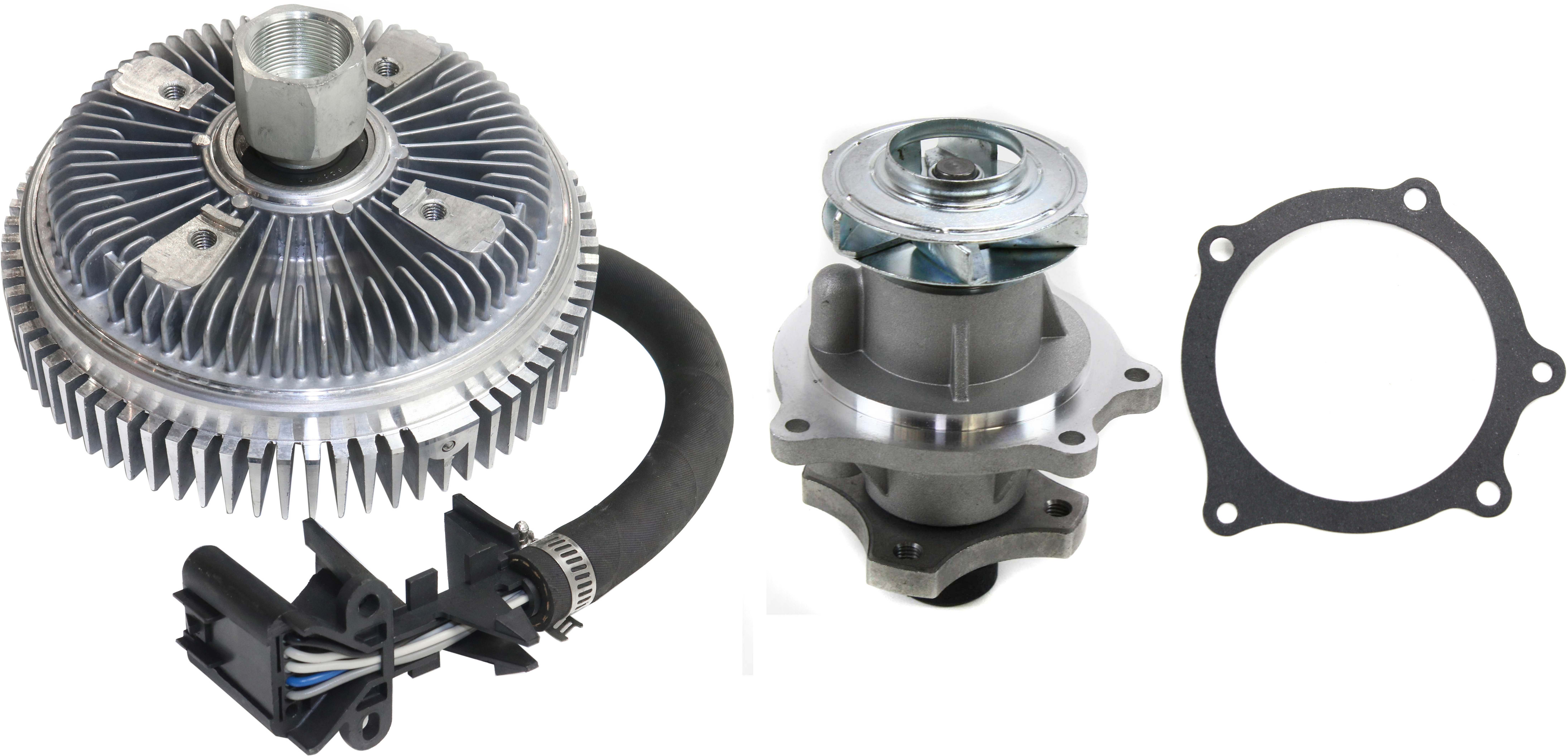 AM BRAVADA 02-04 ENVOY TRAILBLAZER 02-09 WATER PUMP 2 pc kit with Fan Clutch SKU KIT 020915-21 OEM 19234-20330-21097-41122-58588
