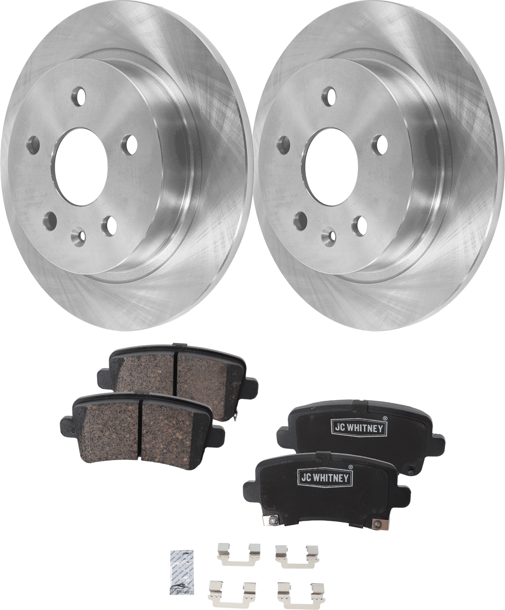 AM LACROSSE 12-16 REGAL 11-17 REAR BRAKE DISC AND PAD KIT Plain Surface 5 Lugs 4 pc kit SKU KIT 020923-09 OEM 13501302-13501313-13501289-135
