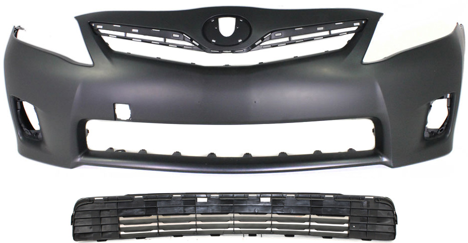 AM CAMRY 10-11 FRONT BUMPER COVER Primed 2 pc Kit with Bumper Grille SKU KIT 021118-21 Partslink TO1000358 TO1036119 OEM 5211933967-5311233050