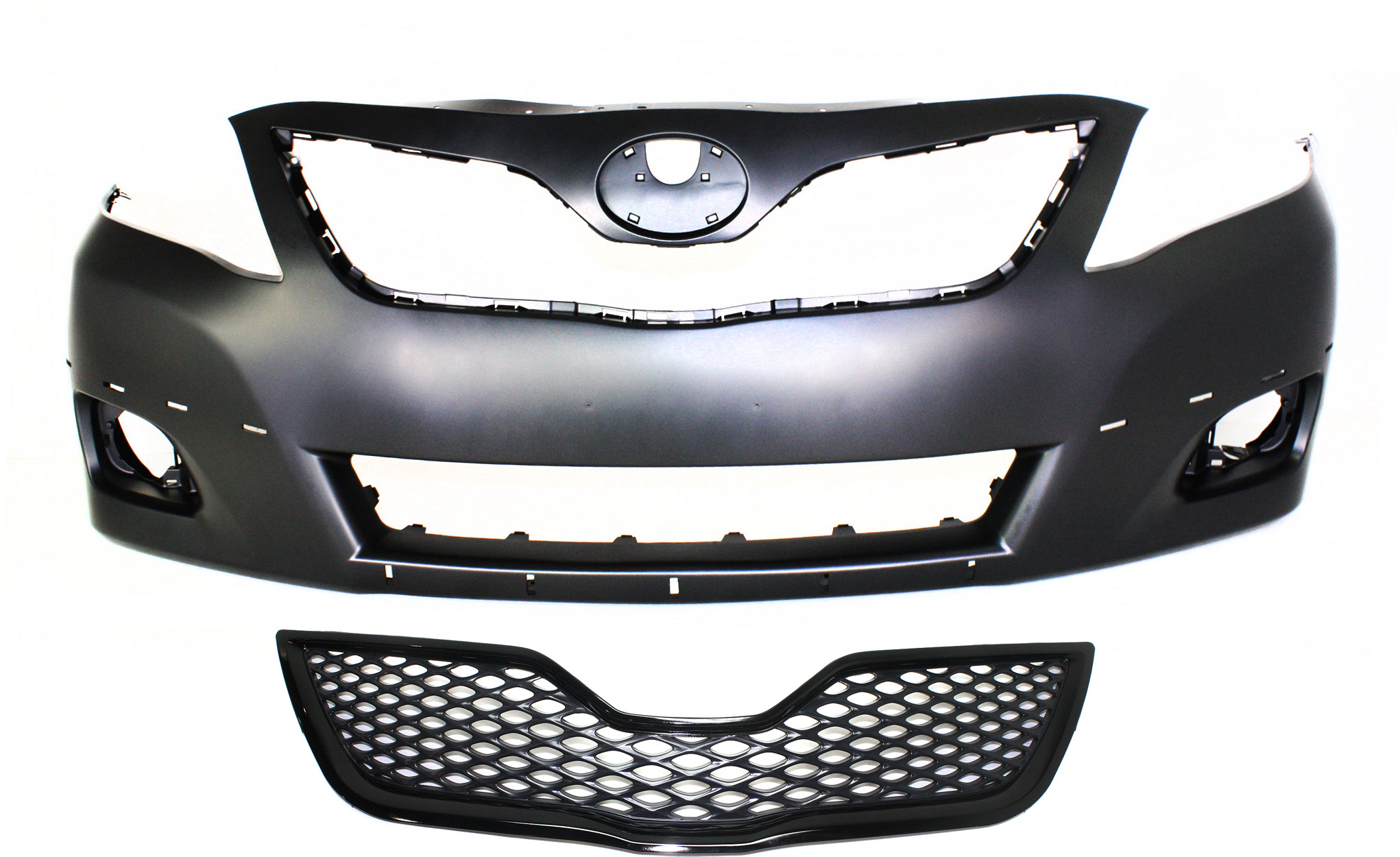 AM CAMRY 10-11 GRILLE 2 pc Kit with Bumper Cover CAPA SKU KIT 021118-33 Partslink TO1000355C TO1200323C OEM 5211906959-5310106200C0