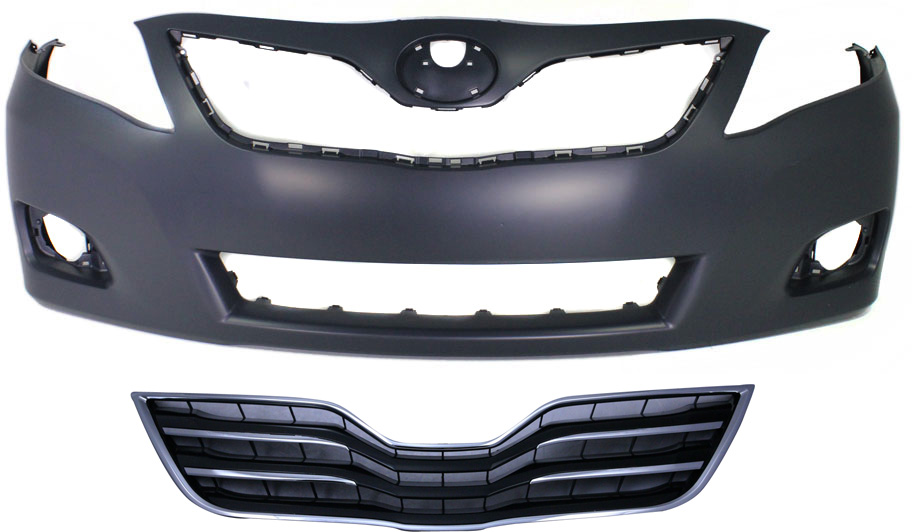 AM CAMRY 10-11 GRILLE 2 pc Kit with Bumper Cover CAPA SKU KIT 021118-37 Partslink TO1000356C TO1200325C OEM 5211906958-5310106190C0