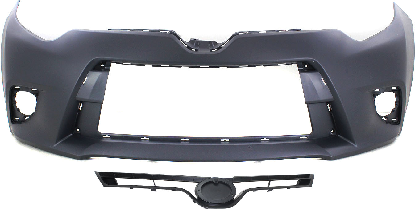 AM COROLLA 14-16 FRONT BUMPER COVER 2 pc Kit Primed CE L LE LE Eco LE Eco Plus 14-14 Models with Grille SKU KIT 021118-50 Partslink TO1000399 TO1200366 OEM 5211903904-5310002560