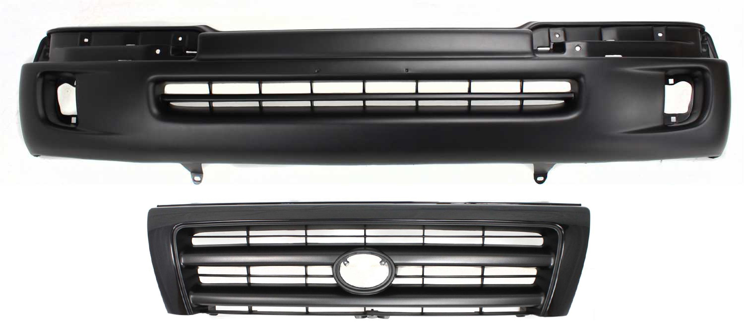 AM TACOMA 98-00 FRONT BUMPER COVER Primed 2 pc Kit with Grille SKU KIT 021118-91 Partslink TO1200211 OEM 5391104090 PFM 5310004110C0