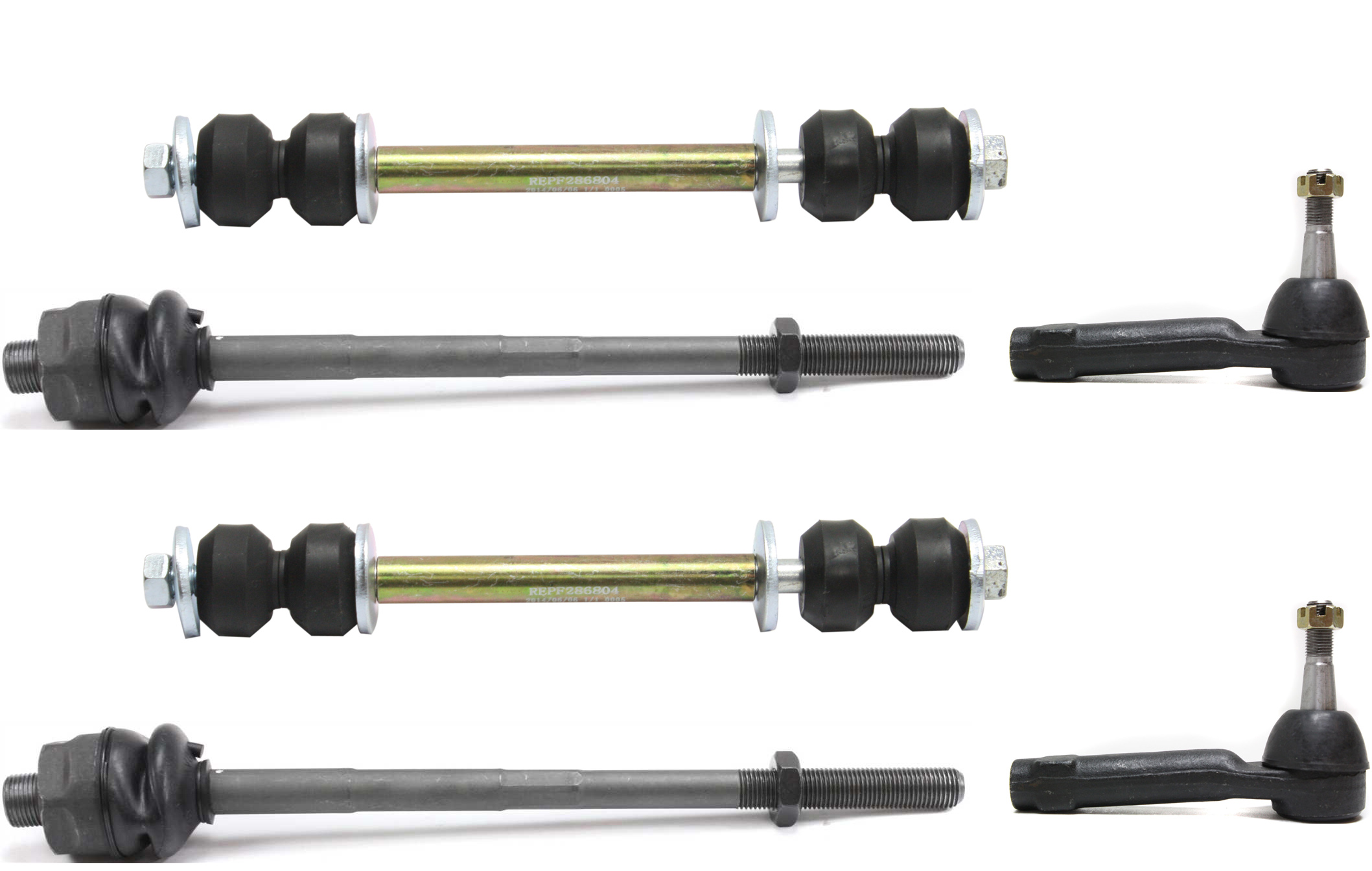 AM SIERRA SILVERADO 99-07 FRONT SUSPENSION KIT 6 pc Kit with Sway Bar Links and Tie Rod Ends SKU KIT 021214-05 OEM 1880631-2651222-5451012-545