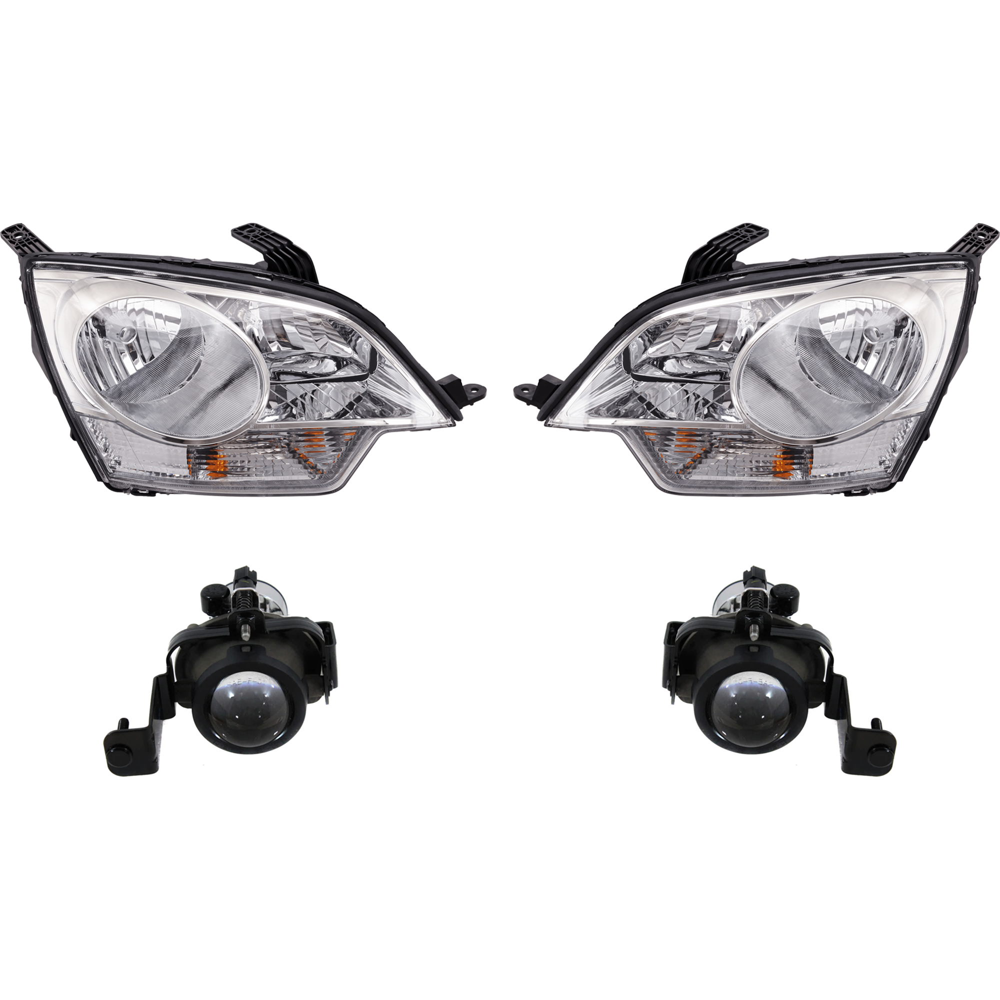 AM VUE 08-09 HEAD LAMP RH AND LH Assembly Halogen 4 pc Kit w Fog Light SKU KIT 021226-69 Partslink GM2502306 GM2503306 GM2592303 GM2593303 OEM 22886833-22886834-20888201-966