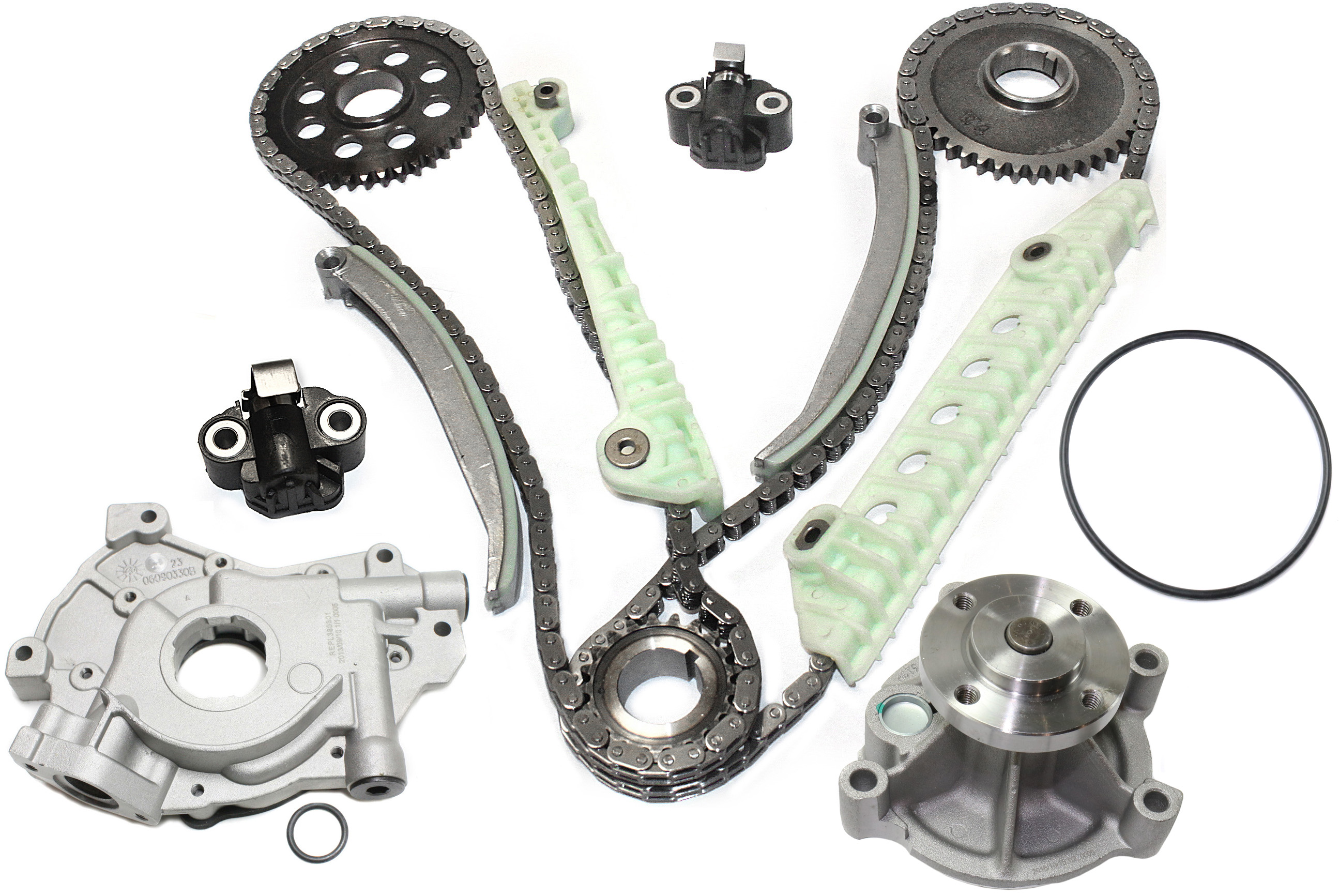 AM GRAND MARQUIS 03-11 FRONT TIMING CHAIN KIT 3 pc kit with Oil Pump and Water Pump SKU KIT 021314-04 OEM 90387SG 19225-20244-32128-4111