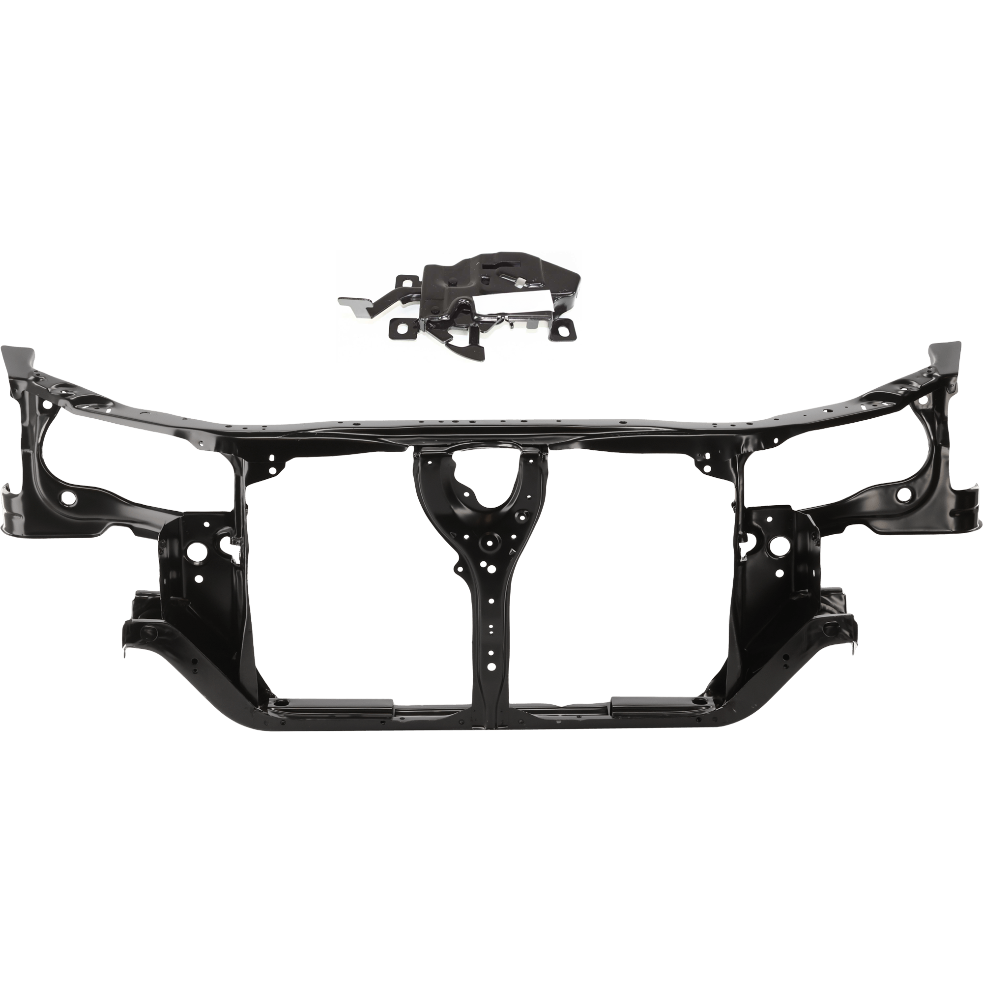 AM ACCORD 98-02 RADIATOR SUPPORT 2 pc Kit DX LX Models w Hood Latch SKU KIT 021326-07 Partslink HO1225115 HO1234108 OEM 60400S4LA00ZZ 74120S84A01