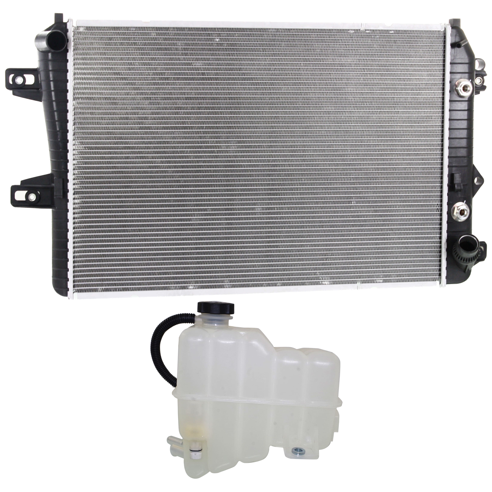 AM SILVERADO SIERRA 2500 HD 3500-06-07 RADIATOR 2 pc Kit 6.6L Diesel Eng. w Coolant Reservoir SKU KIT 021326-23 Partslink GM3010531 GM3014138 OEM 15914079-15808714 PFM