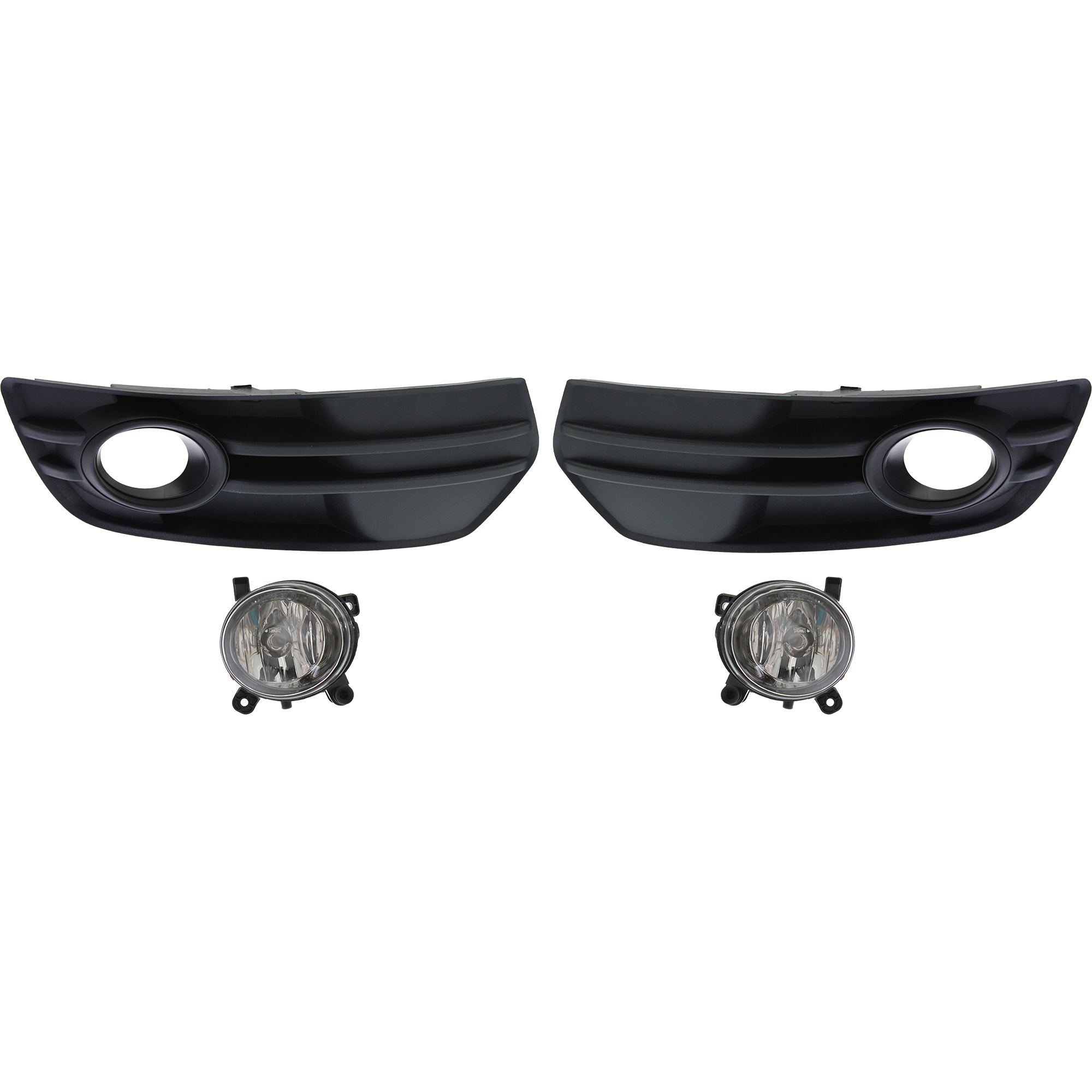 AM Q5-09-12 FOG LAMP RH AND LH 4 pc kit Assembly Halogen includes Fog Light Trim SKU KIT 021417-46 Partslink AU2593115 AU2592115 AU1038108 AU1039108 OEM 8T0941700J 8T0941699J 8R080768