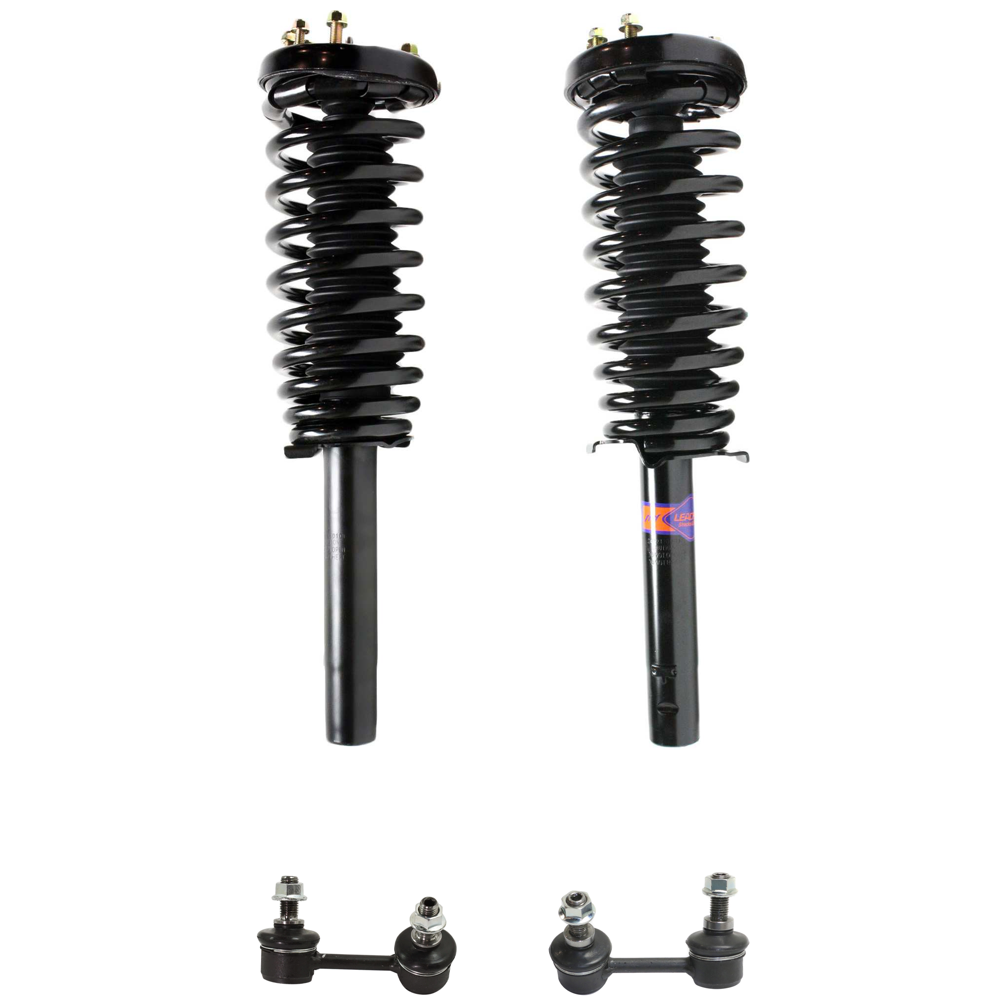 AM ACCORD 98-02 FRONT SUSPENSION KIT RH AND LH 4 pc Kit with Loaded Struts and Sway Bar Links SKU KIT 021418-03 OEM 51605S84A07-51606S80A03-51606S