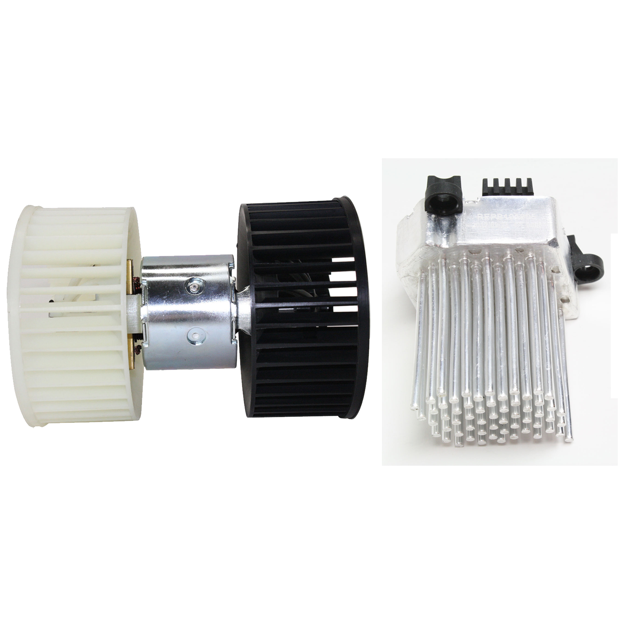 AM X3-04-10-3 SERIES 99-06 BLOWER MOTOR Assembly 2 pc kit w Blower Motor Resistor SKU KIT 021424-04 OEM 64113453729-20421-300404-97352