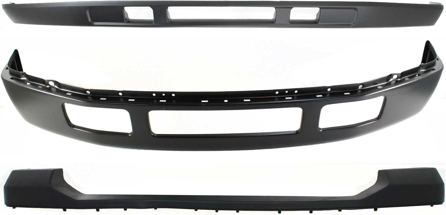 AM F 250 F 350 SUPER DUTY 06-07 FRONT BUMPER COVER Textured w Absorber 3 pc Kit with Bumper and Valance SKU KIT 021517-06 Partslink FO1000607 FO1002393 FO1095219 OEM 6C3Z17D957AA 5C3Z17757CAA 5C3Z