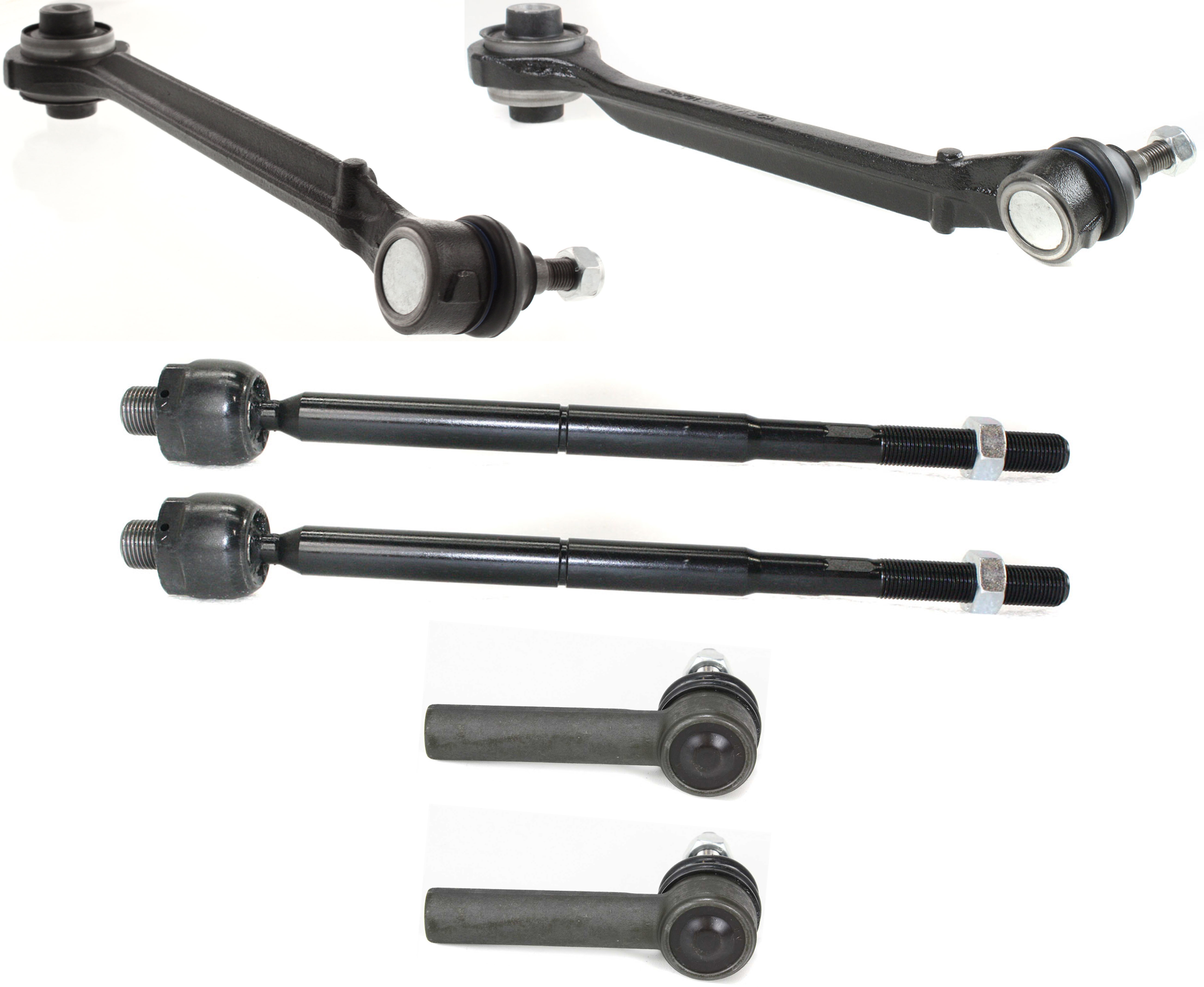 AM MAGNUM 05-08 CHRYSLER 300-05-10 FRONT CONTROL ARM KIT RH AND LH Lower Forward w ball joint s 6 pc Kit with Tie Rod End SKU KIT 021517-11 OEM 4782613AC 4782613AD 5180607A