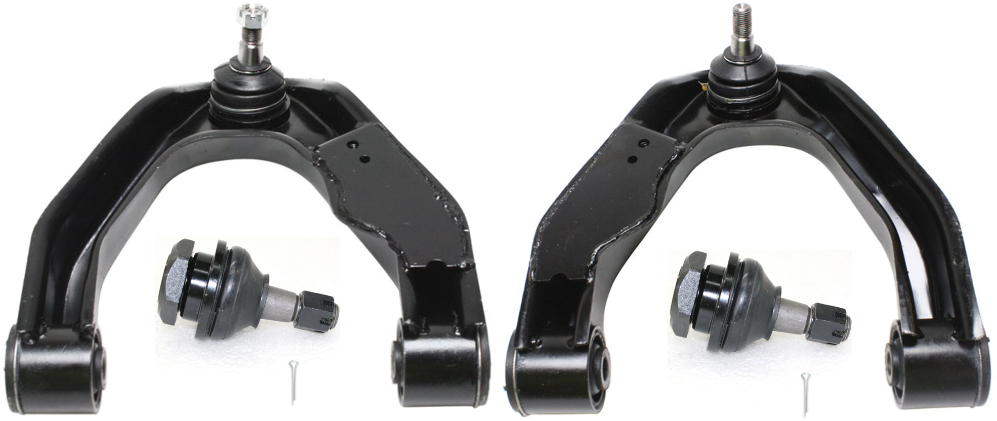 AM FRONTIER 98-04 FRONT CONTROL ARM KIT RH AND LH Upper w ball joint s 4 pc Kit with Ball Joint SKU KIT 021517-13 Partslink NI4512100 NI4513100 OEM 2601596-5051323-10480591-45D23