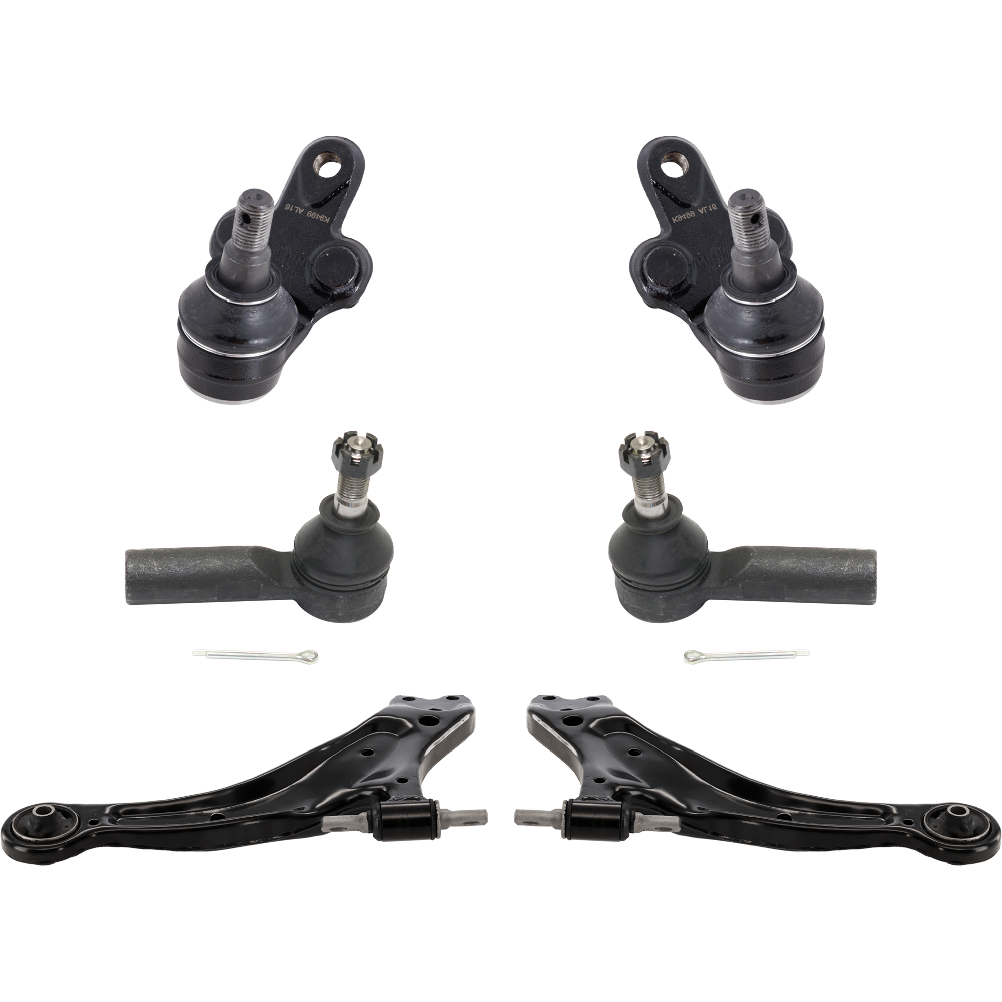AM AVALON 98-04 FRONT CONTROL ARM KIT RH AND LH Lower w ball joint s 6 pc Kit with Ball Joint and Tie Rod End SKU KIT 021517-19 OEM 104218-256025-1014286-2601389