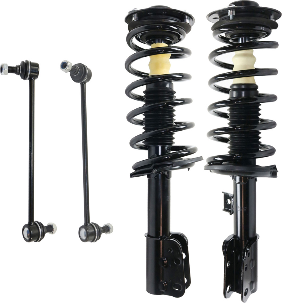 AM EQUINOX 07-17 FRONT SUSPENSION KIT RH AND LH 4 pc Kit with Loaded Struts and Sway Bar Links SKU KIT 021518-02 OEM 19207091-19207092-19177310-191