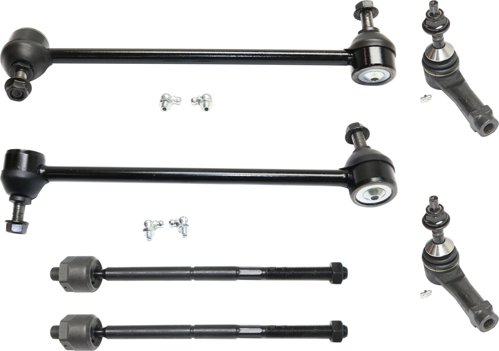 AM MONTEGO 05-07 SABLE 08-09 FRONT SUSPENSION KIT RH AND LH 6 pc kit with Sway Bar Links and Tie Rod Ends SKU KIT 021518-07 OEM 2651795-5451586-18750019-45G20