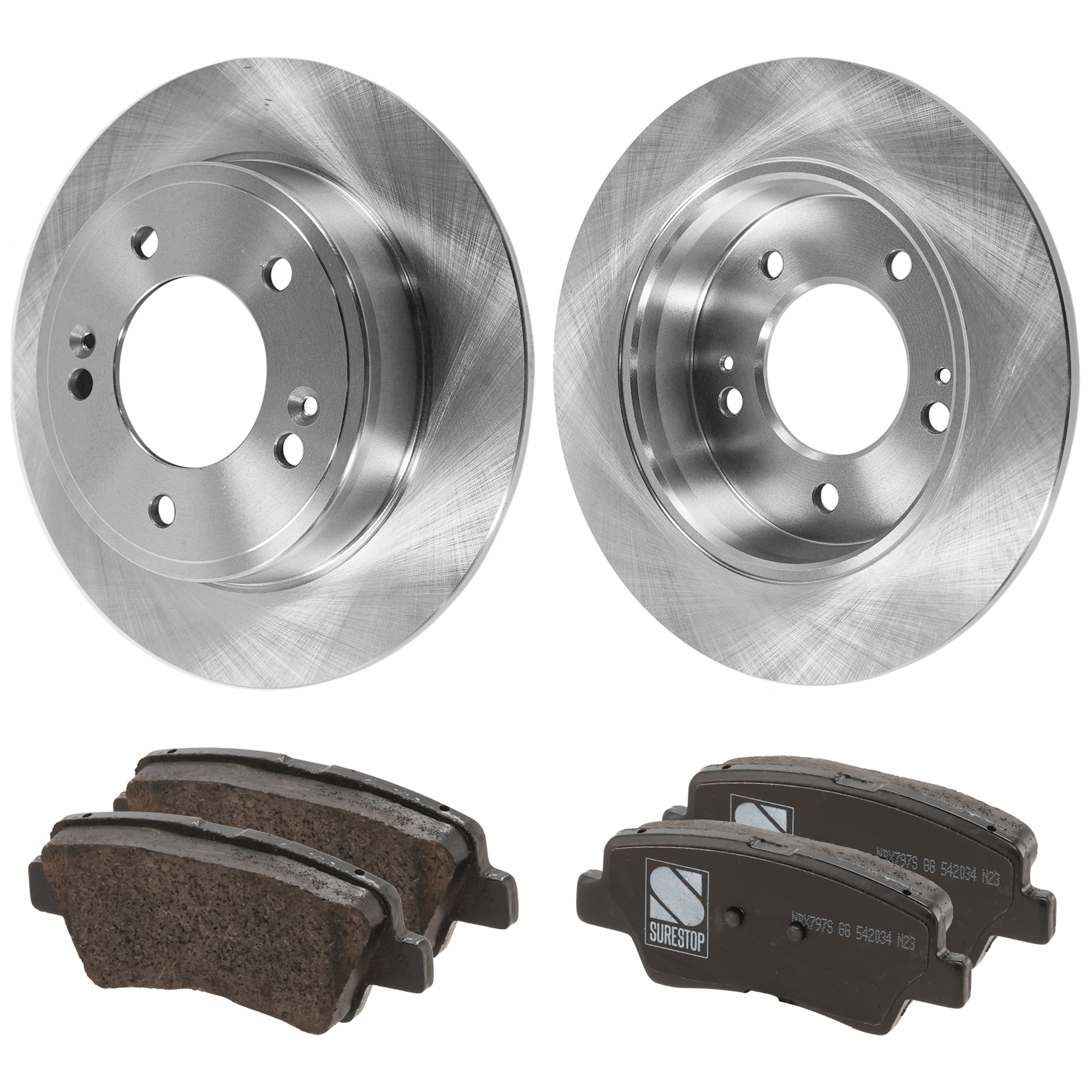 AM ELANTRA GT 16-20 FORTE 22-22 REAR BRAKE DISC AND PAD KIT 2 Wheel Set SKU KIT 021623-13 OEM 44746-0833529-850287-60003037