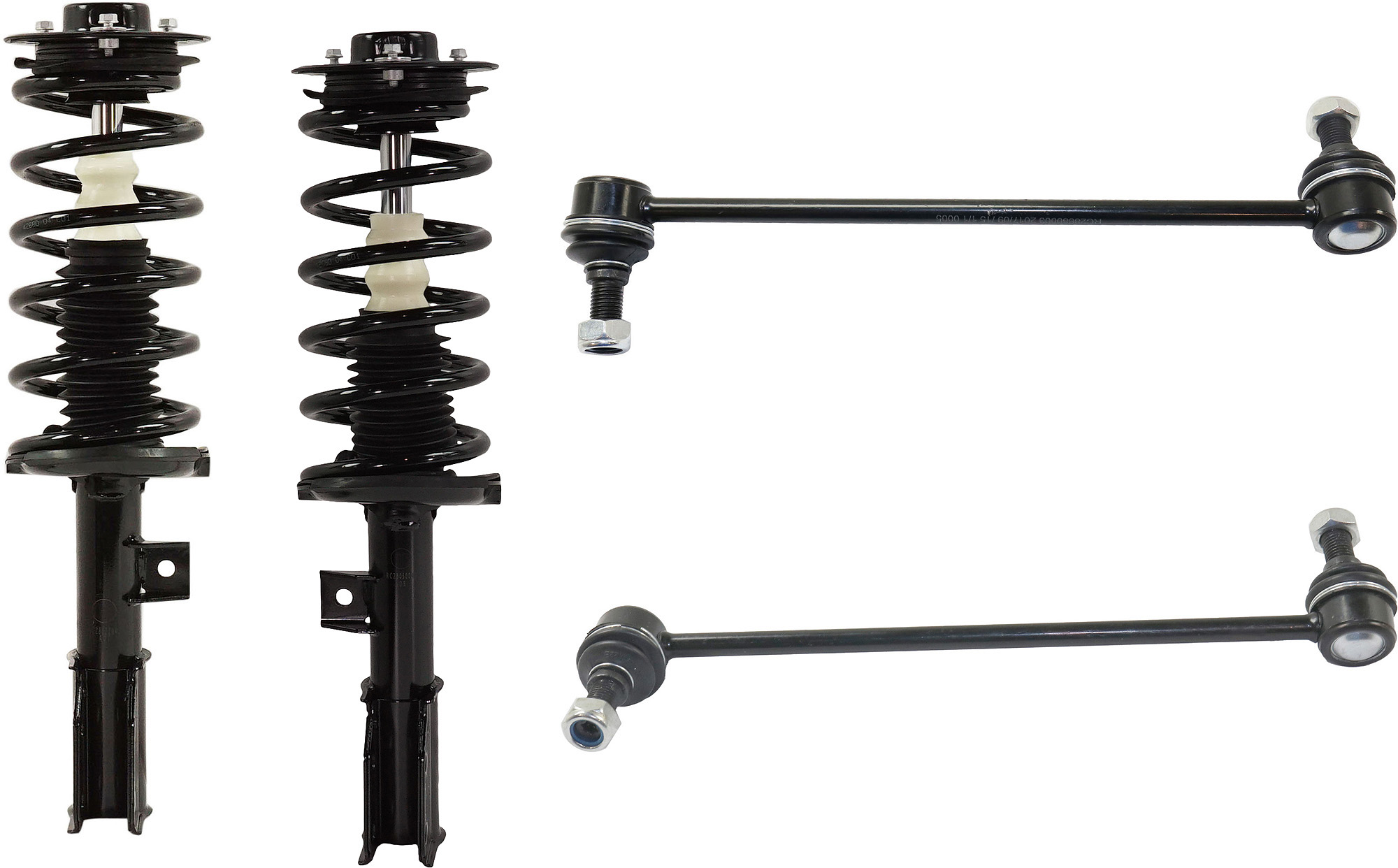 AM EQUINOX 10-17 FRONT SUSPENSION KIT RH AND LH 4 pc kit with Loaded Struts and Sway Bar Links SKU KIT 021722-01 OEM 272526-272527-1017499-2653026