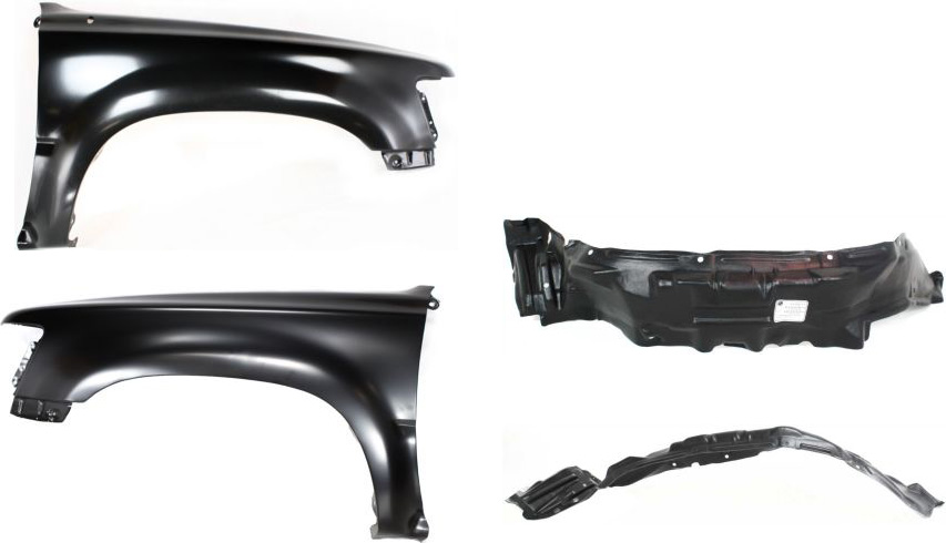 AM TOYOTA PICKUP 89-95-4RUNNER 90-95 FENDER RH AND LH 4 pc Kit Primed SKU KIT 021816-01 Partslink TO1241129 TO1240127 TO1250102 TO1251102 OEM 5381189208-5381289199-53876891