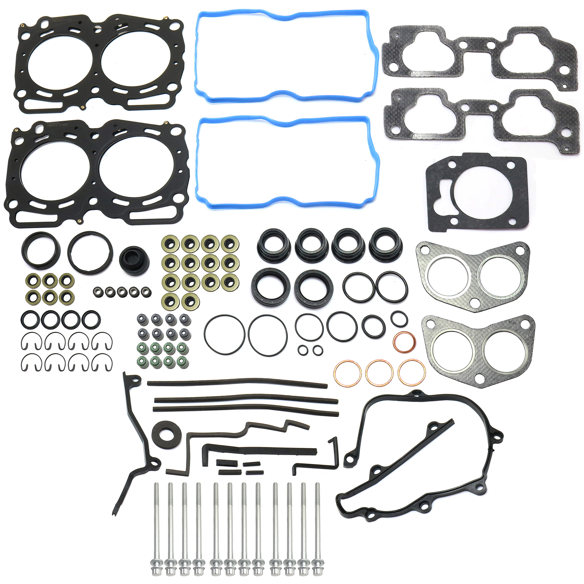 AM FORESTER 99-10 IMPREZA 99-11 HEAD GASKET SET 13 pc Kit 4 Cyl 2.5L SOHC w Cylinder Head Bolt Cylinder Head Gasket SKU KIT 022118-04