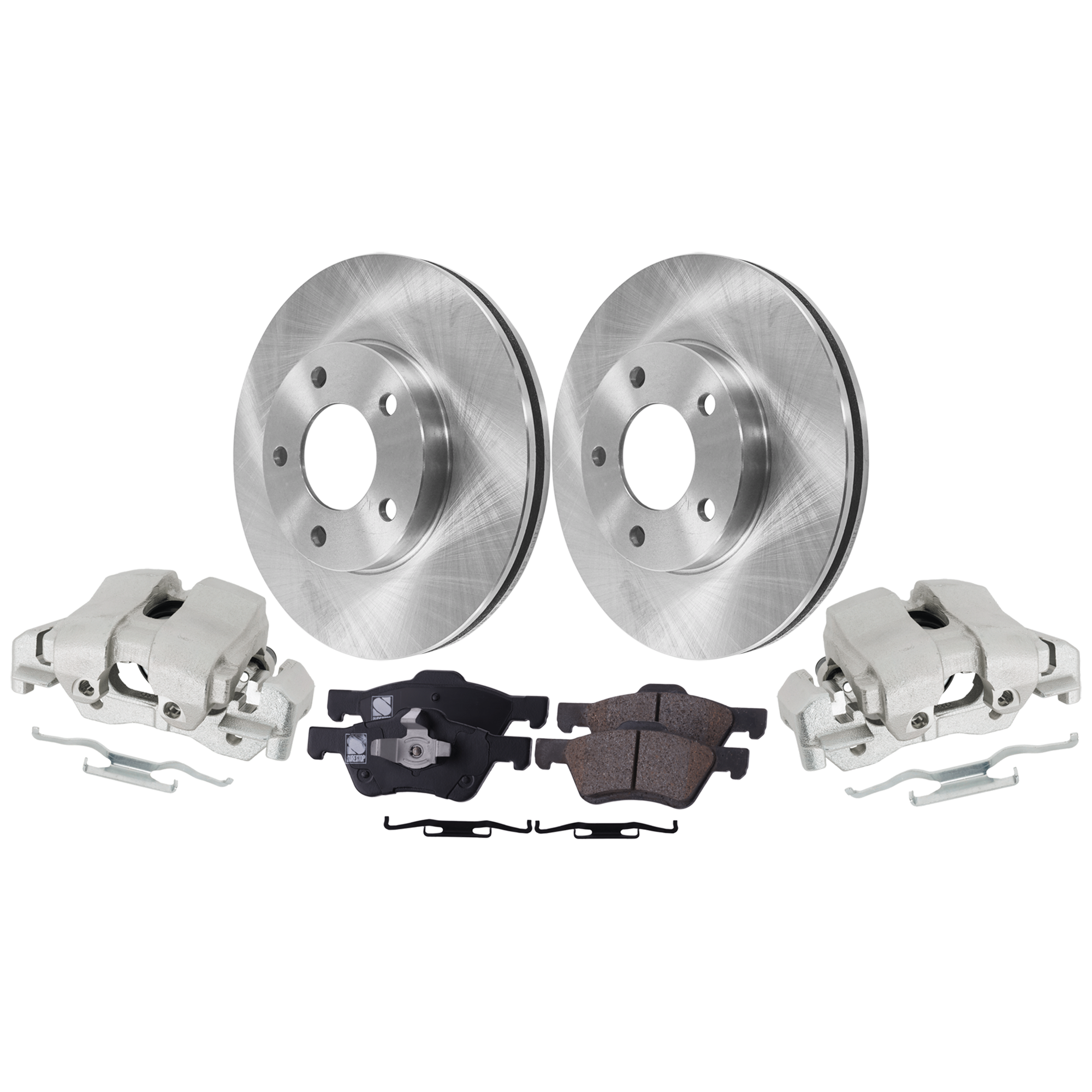 AM MARINER 07-07 FRONT BRAKE KIT WITH CALIPERS 2 Wheel Set Includes 2 Brake Caliper 2 Brake Disc and 1 Brake Pad Set Plain Surface 5 Lugs Cast Iron Ceramic SKU KIT 022125-09 OEM YL8Z1125BA E1003325XA E1123325