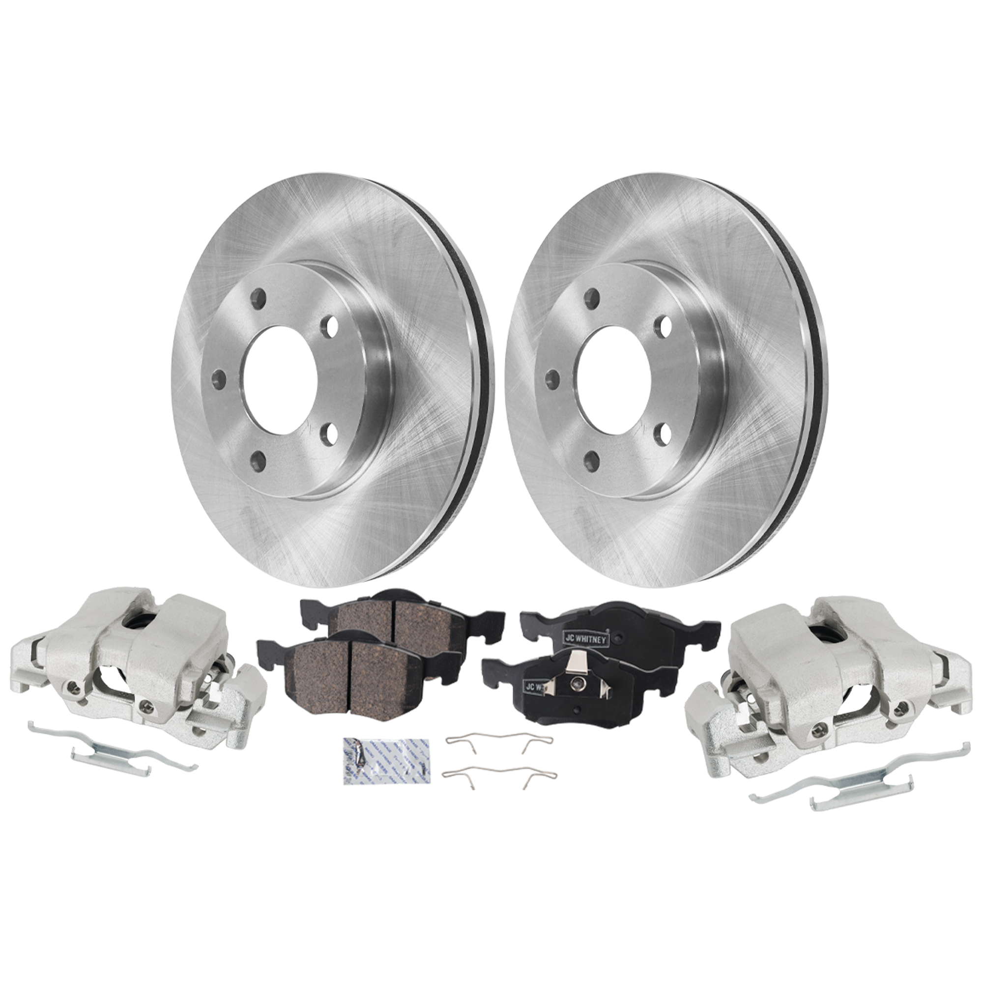 AM MARINER 07-07 FRONT BRAKE KIT WITH CALIPERS 2 Wheel Set Includes 2 Brake Caliper 2 Brake Disc and 1 Brake Pad Set Plain Surface 5 Lugs Cast Iron Ceramic SKU KIT 022125-10 OEM YL8Z1125BA E1003325XA E1123325