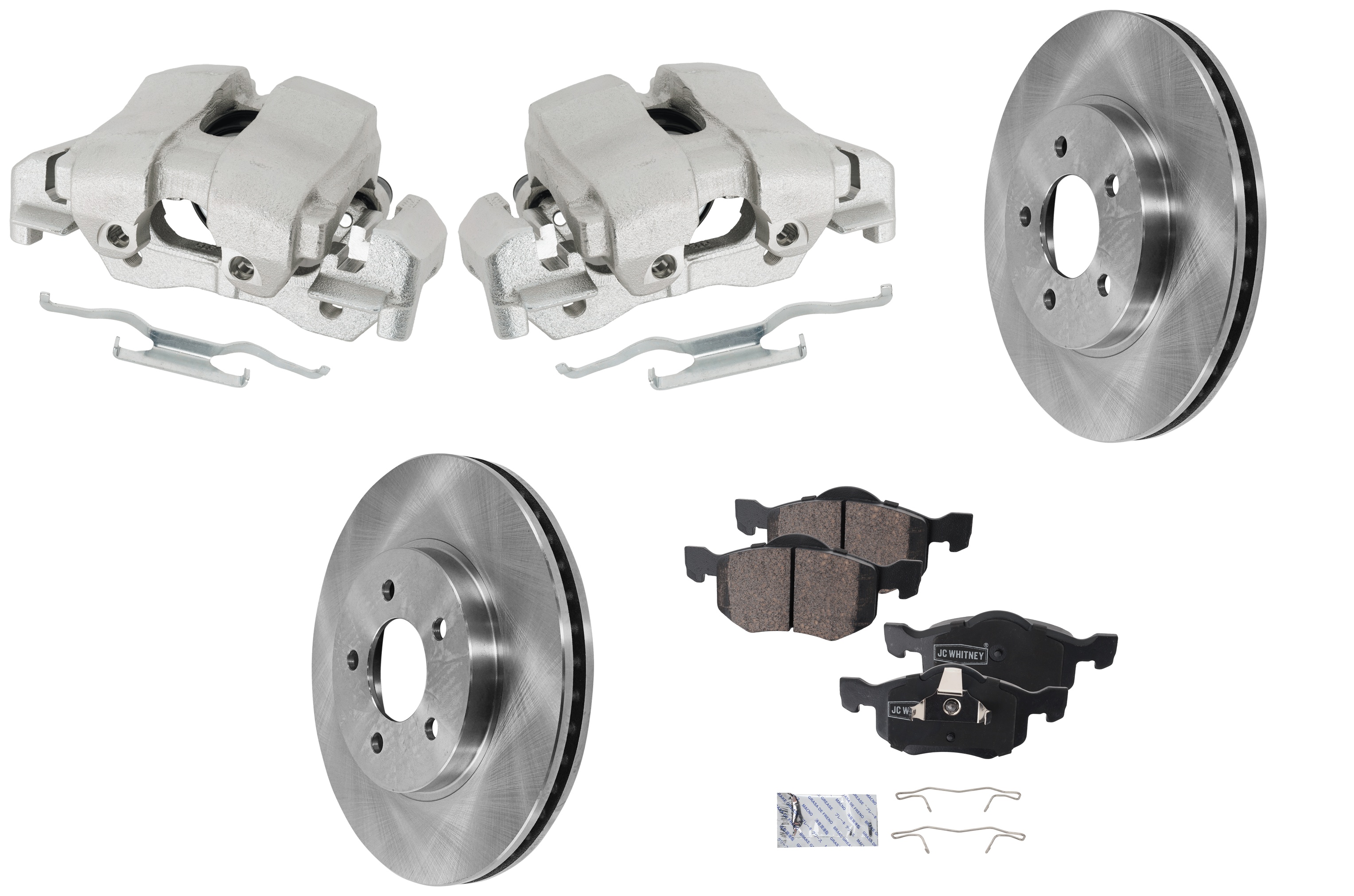 AM ESCAPE 05-07 MARINER 07-07 FRONT BRAKE KIT WITH CALIPERS 2 Wheel Set Includes 2 Brake Caliper 2 Brake Disc and 1 Brake Pad Set Plain Surface 5 Lugs Cast Iron Ceramic SKU KIT 022125-11 OEM 5L8Z1125AA 5U2Z1V125AB 1U2Z2V0