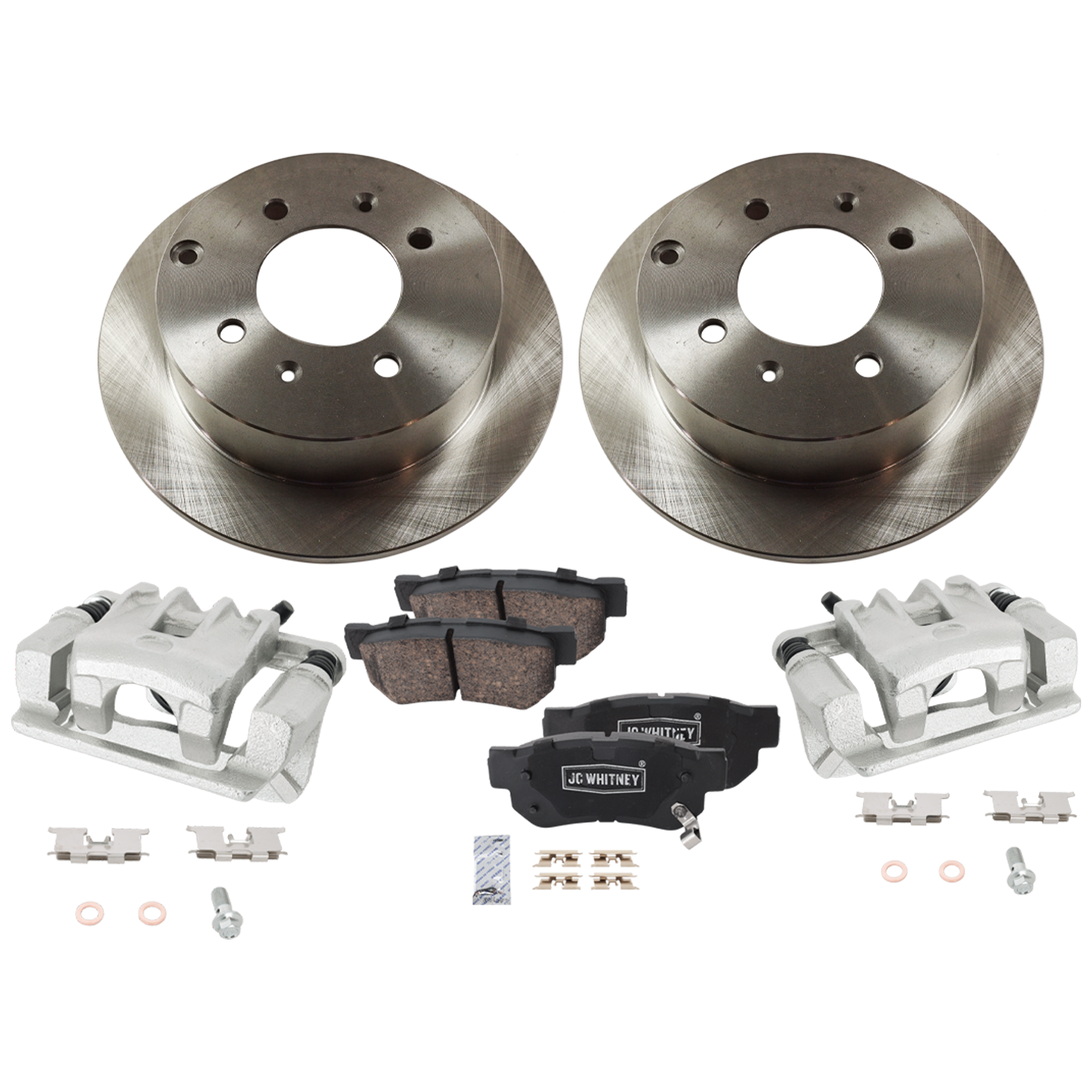 AM OPTIMA 06-06 REAR BRAKE KIT WITH CALIPERS 2 Wheel Set Includes 2 Brake Caliper 2 Brake Disc and 1 Brake Pad Set Plain Surface 4 Lugs Ceramic SKU KIT 022125-22 OEM 584113C000-583021FA50-5830226A
