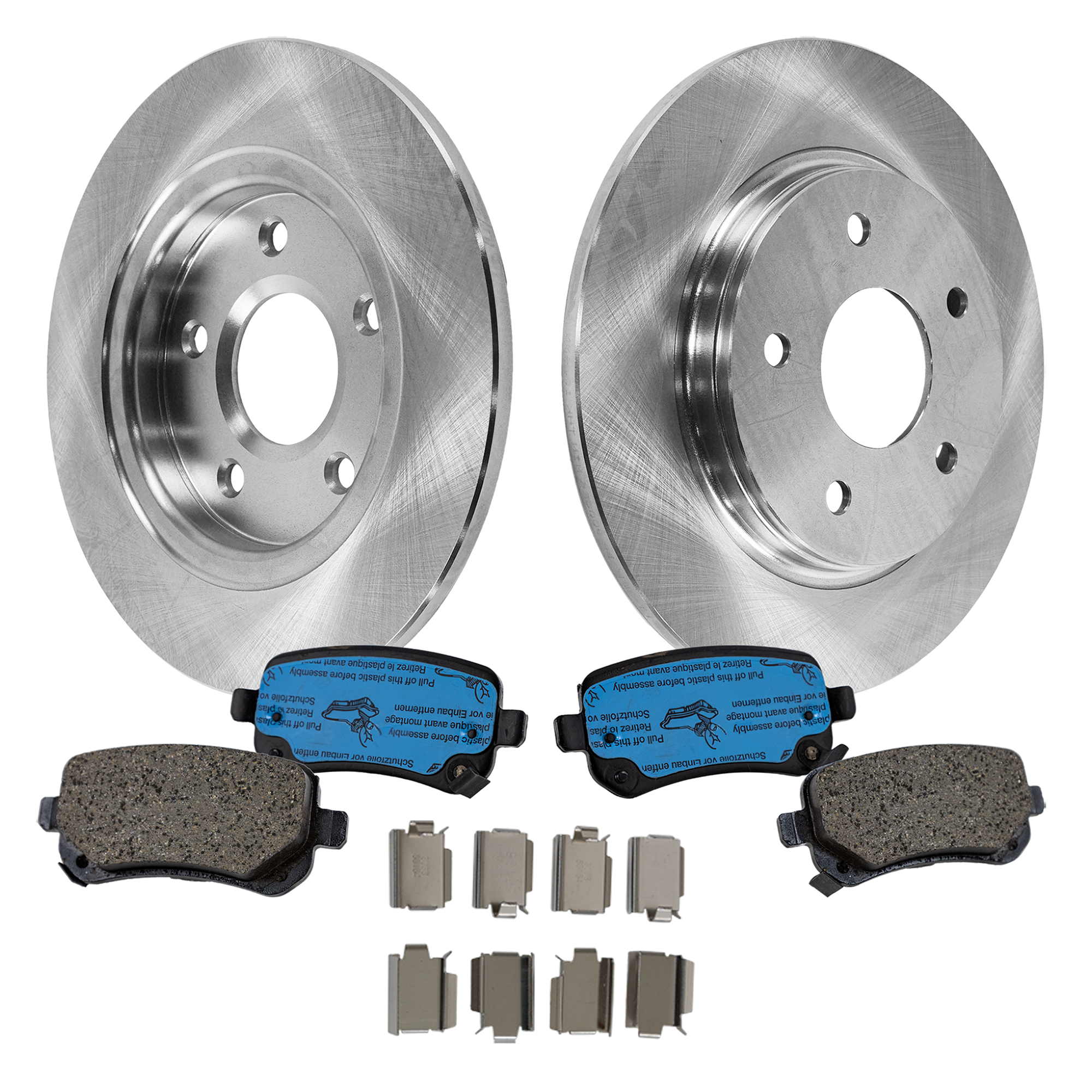 AM GRAND CARAVAN TOWN COUNTRY 08-12 REAR BRAKE DISC AND PAD KIT 4 pc kit SKU KIT 022323-23 OEM 4721677AA 4721996AA 7B0615601A