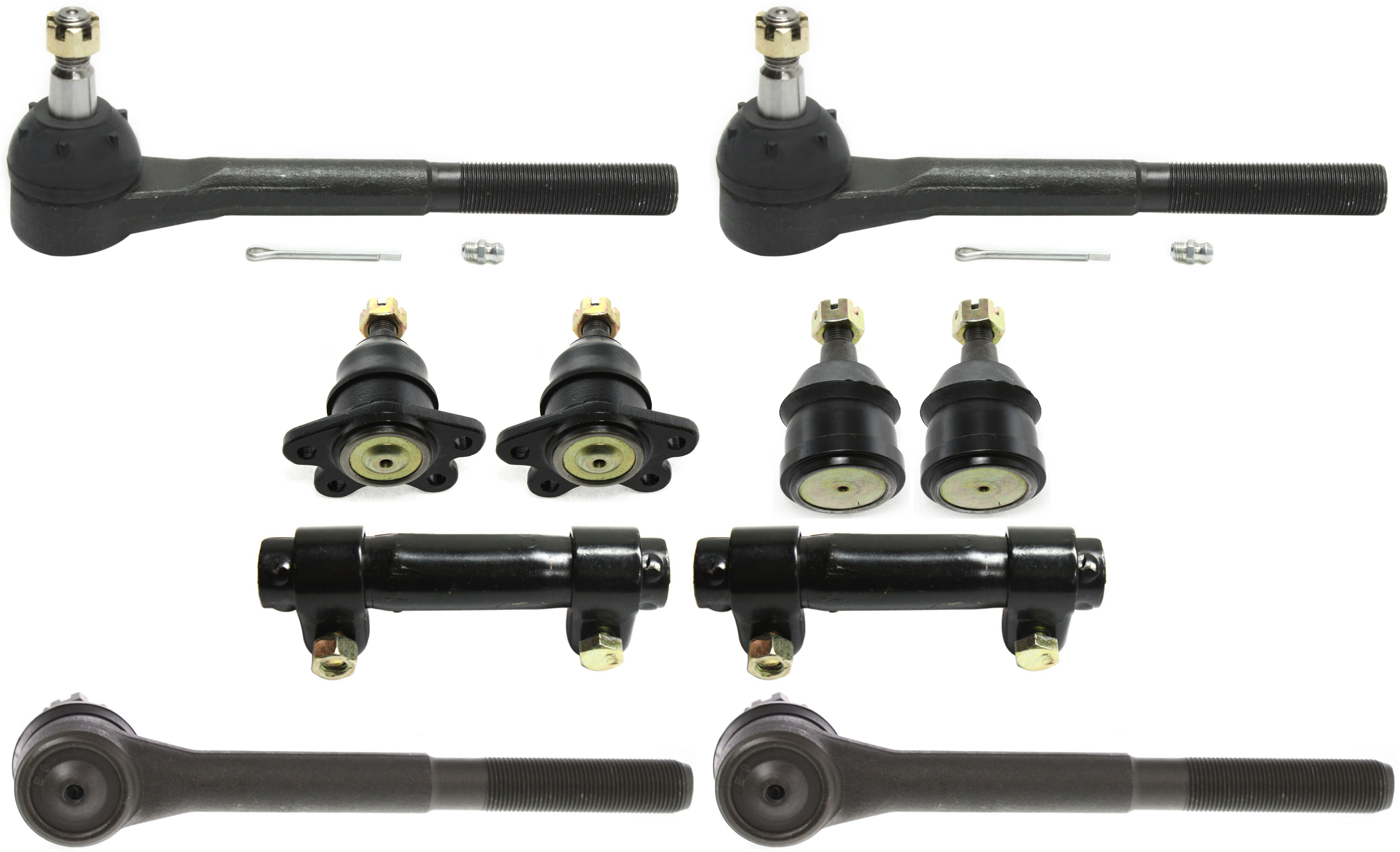 AM C K FULL SIZE P U 93-00 EXPRESS SAVANA 96-02 FRONT SUSPENSION KIT 10 pc kit w Ball Joints Tie Rod Adjusting Sleeves and Tie Rod Ends SKU KIT 022414-05 OEM 104101-2601312-5051134-1561642