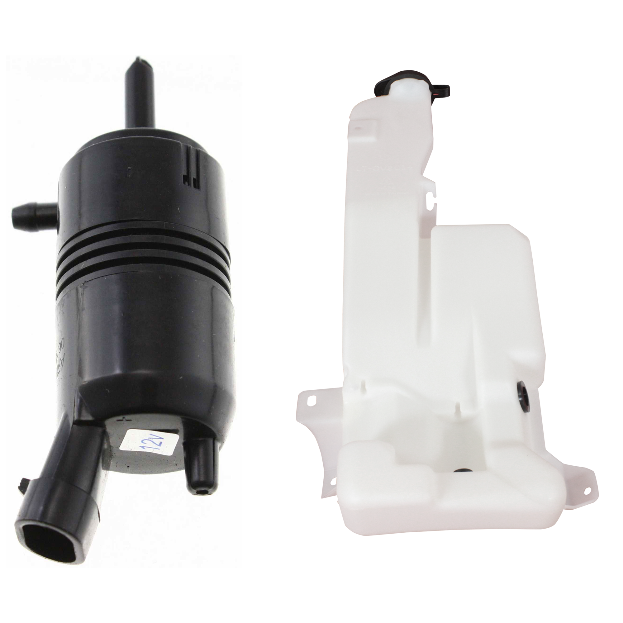 AM SIERRA SILVERADO 99-07 FRONT WASHER PUMP 2 pc kit with Washer Reservoir SKU KIT 022415-19 Partslink GM1288106 OEM 12487670