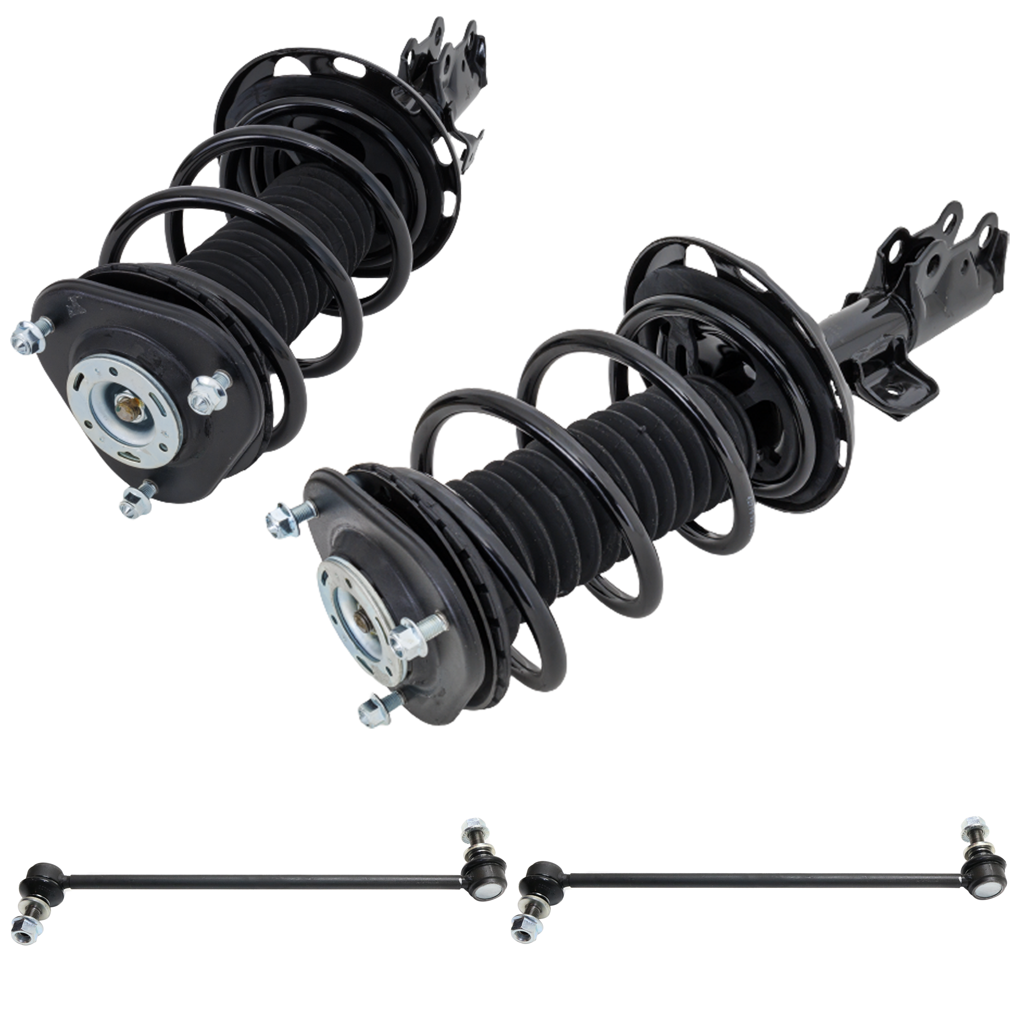 AM RAV4-06-12 FRONT SUSPENSION KIT 4 pc kit w Loaded Struts and Sway Bar Links SKU KIT 022421-03-63 OEM 11253-11255-172276-816931