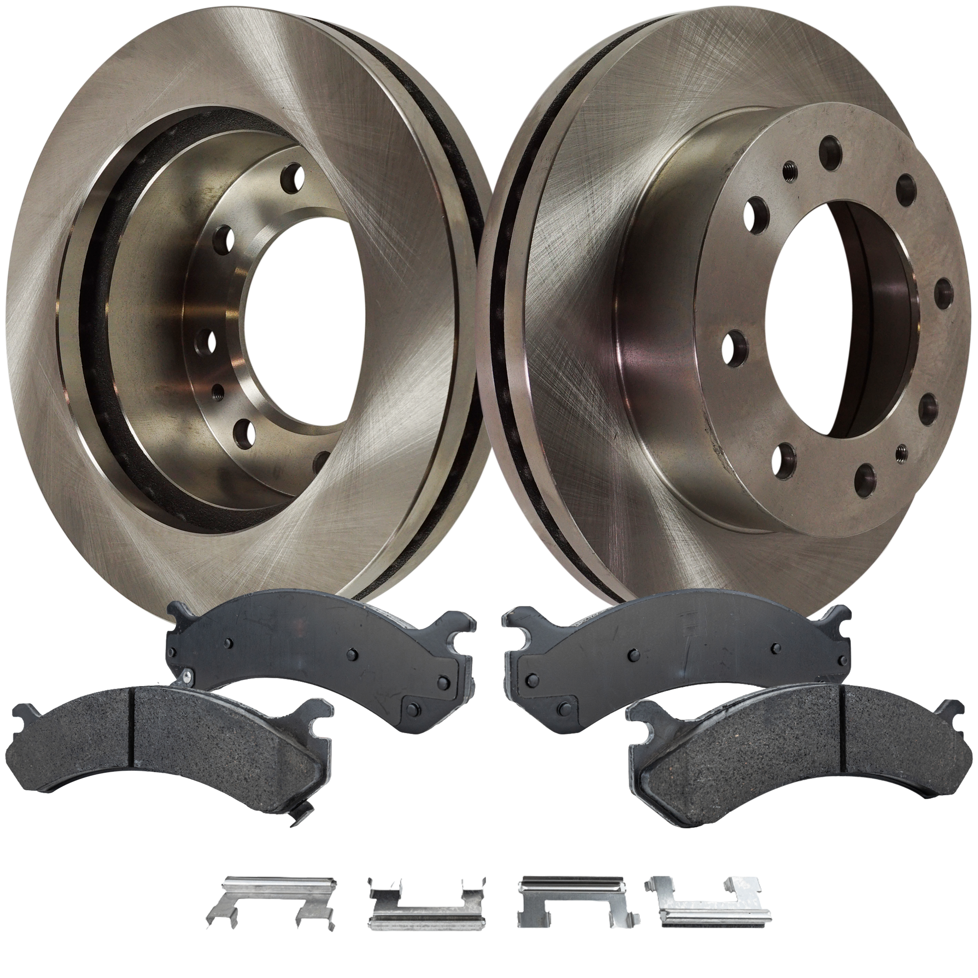 AM SIERRA SILVERADO 01-07 FRONT BRAKE DISC AND PAD KIT 4 pc kit SKU KIT 022421-03-95 OEM 15733625-18026219-18042334-180