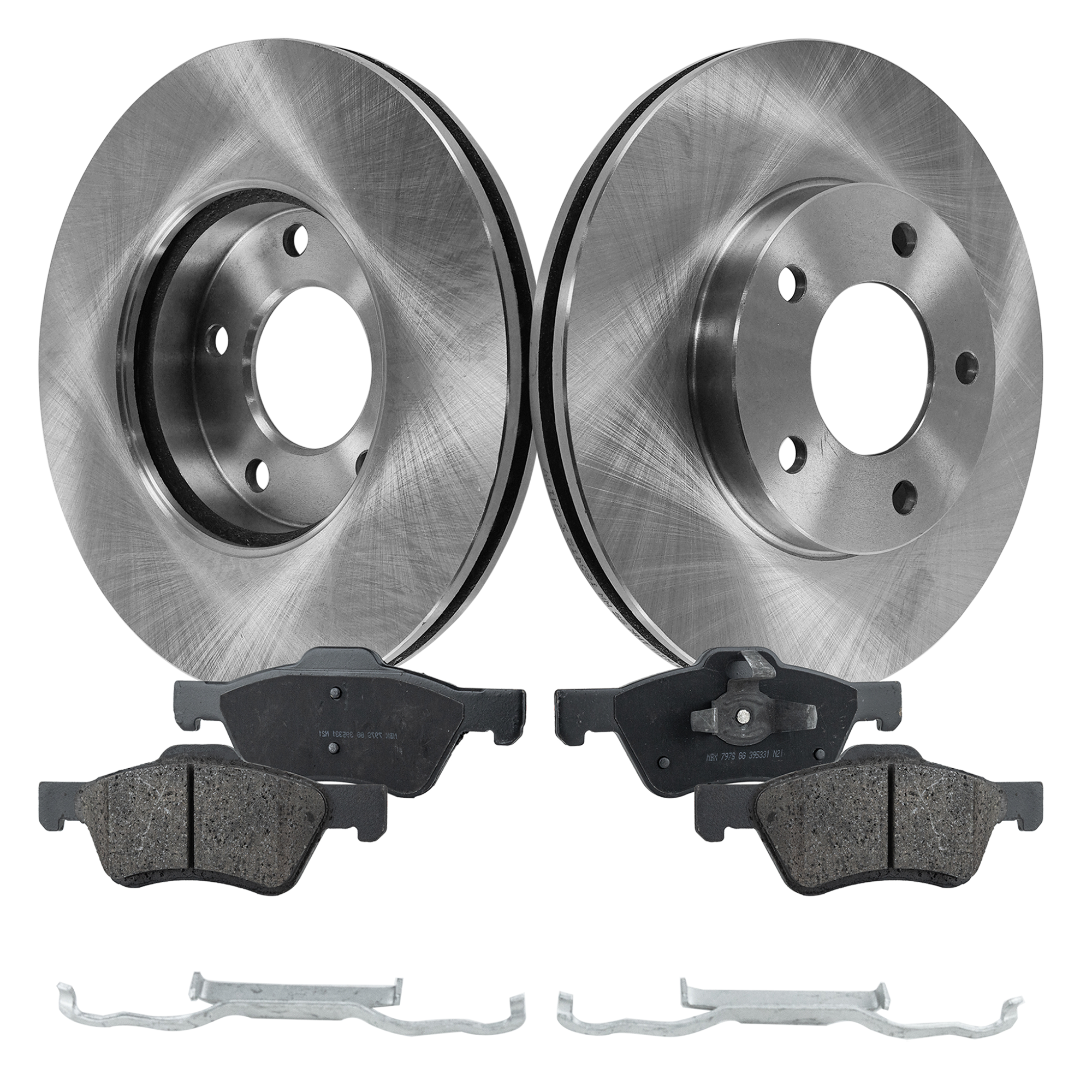 AM ESCAPE MARINER 05-07 FRONT BRAKE DISC AND PAD KIT 4 pc Kit With Rear Drum Brake SKU KIT 022423-12 OEM YL8Z1125BA E1003325XA E1123325